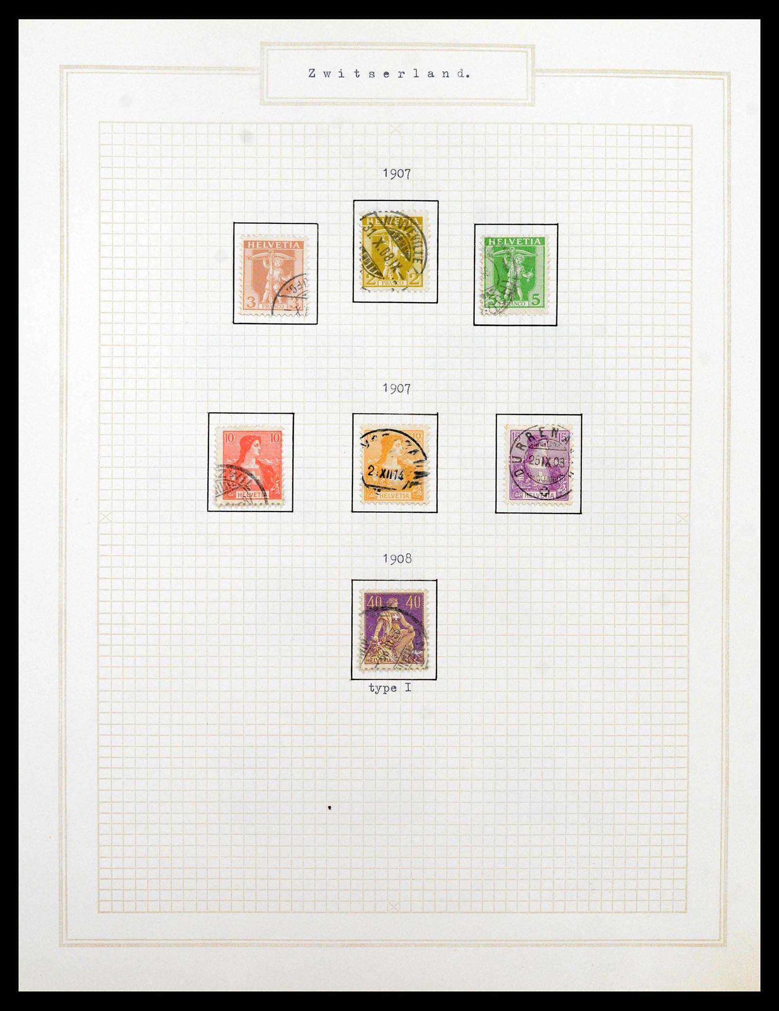 38673 0011 - Stamp collection 38673 Switzerland 1854-1991.