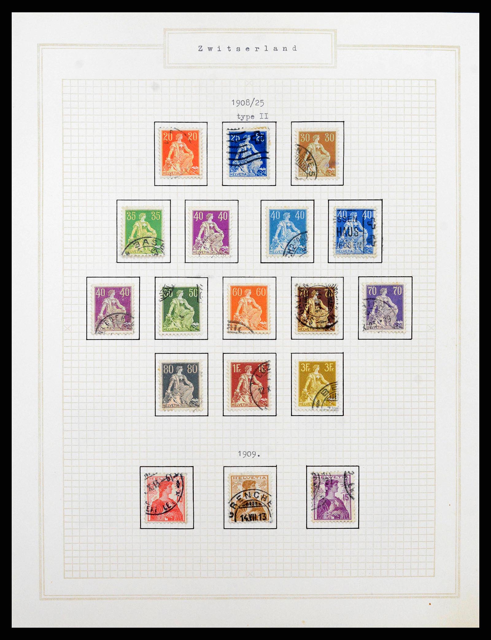 38673 0012 - Postzegelverzameling 38673 Zwitserland 1854-1991.