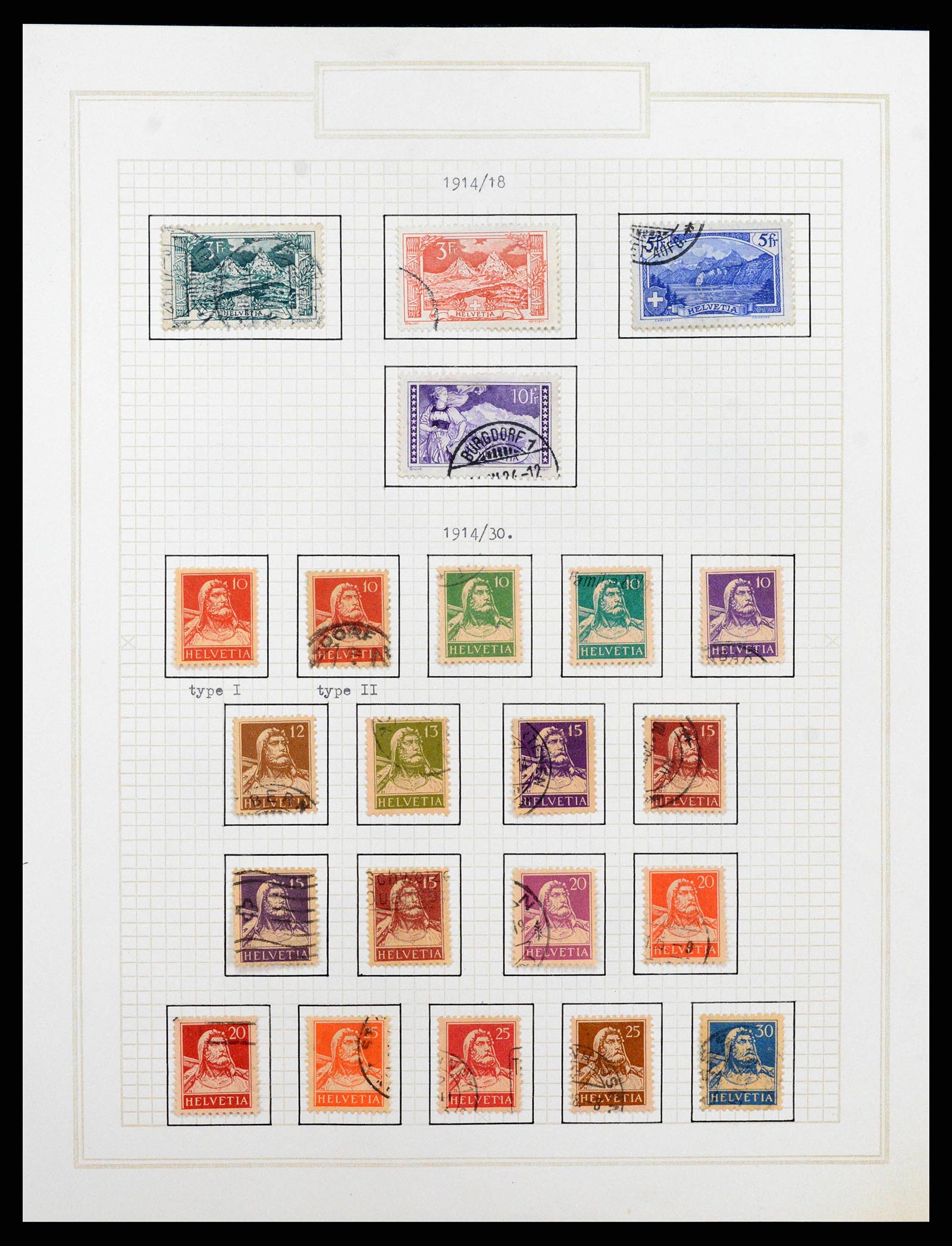 38673 0014 - Postzegelverzameling 38673 Zwitserland 1854-1991.