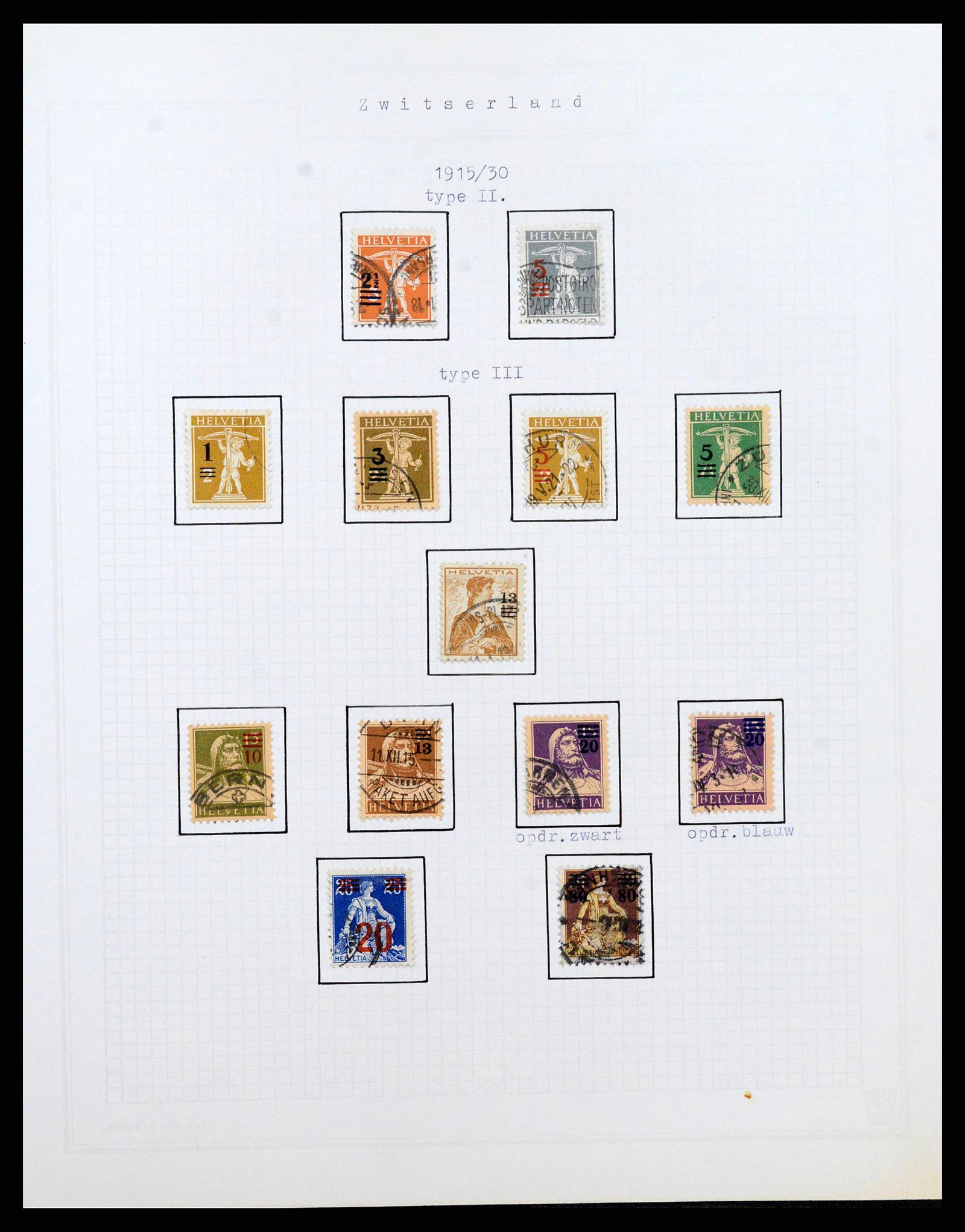 38673 0015 - Postzegelverzameling 38673 Zwitserland 1854-1991.