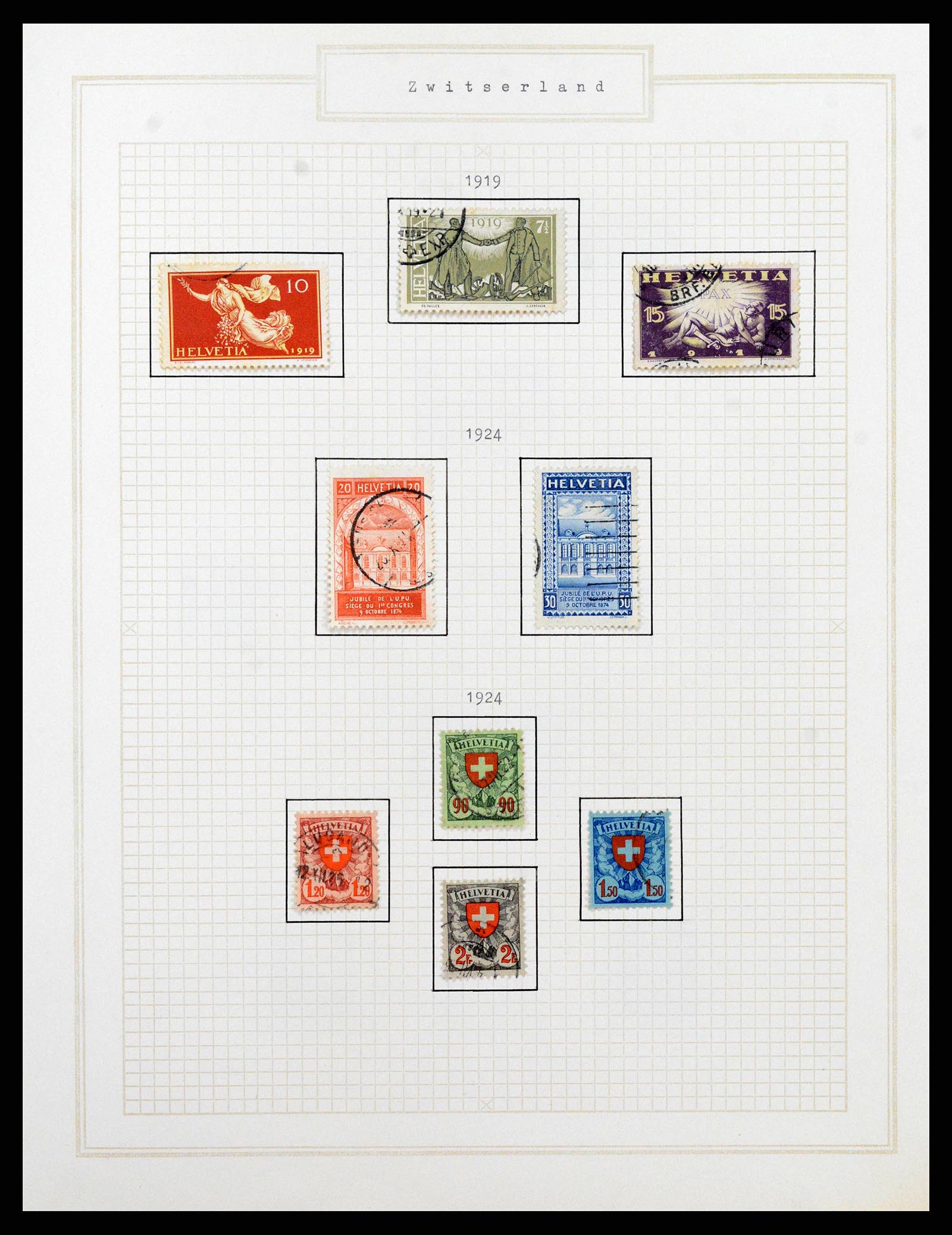 38673 0016 - Postzegelverzameling 38673 Zwitserland 1854-1991.