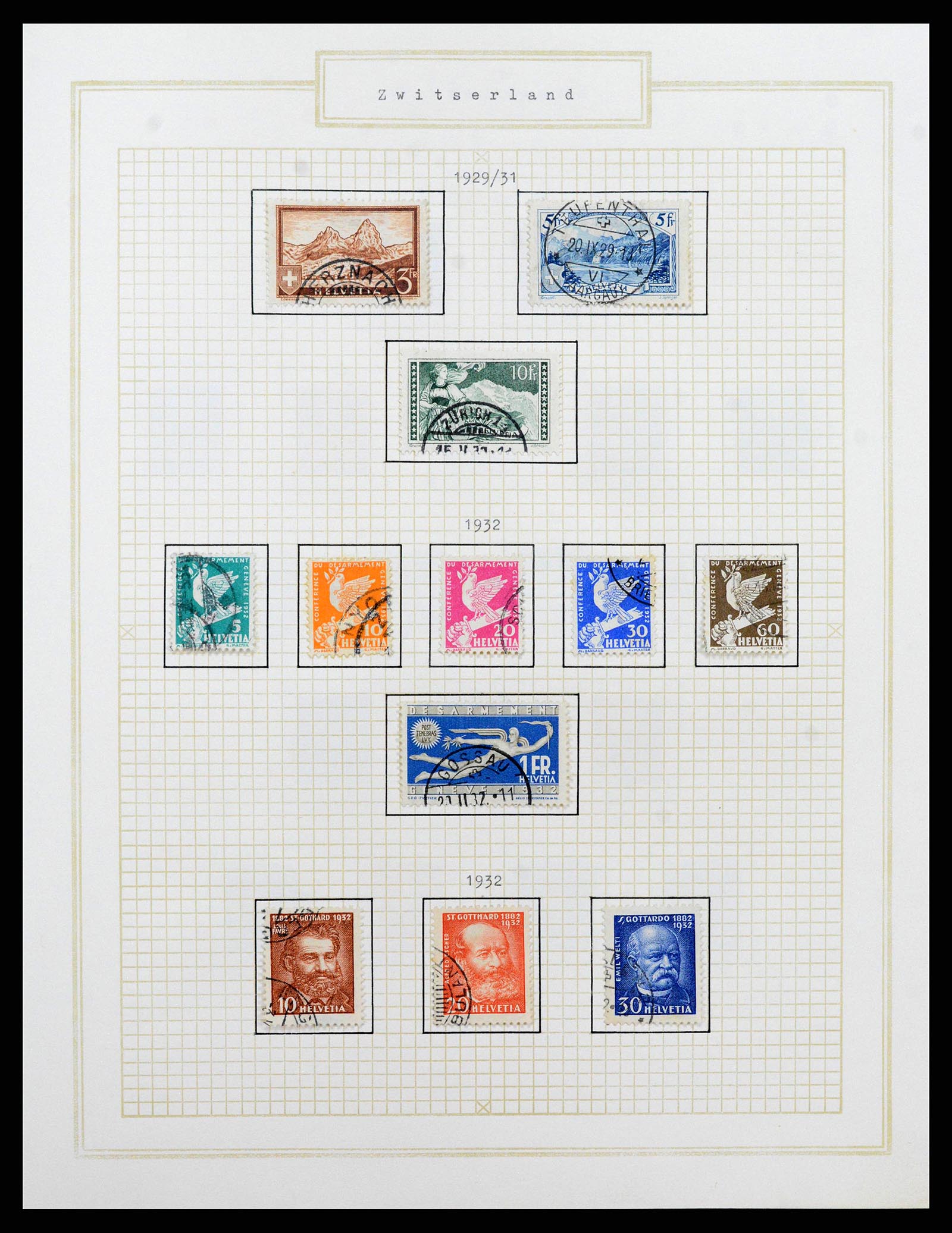 38673 0017 - Postzegelverzameling 38673 Zwitserland 1854-1991.