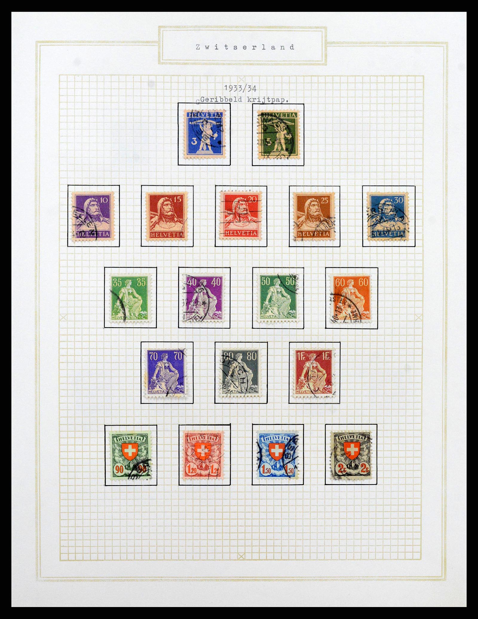 38673 0018 - Postzegelverzameling 38673 Zwitserland 1854-1991.