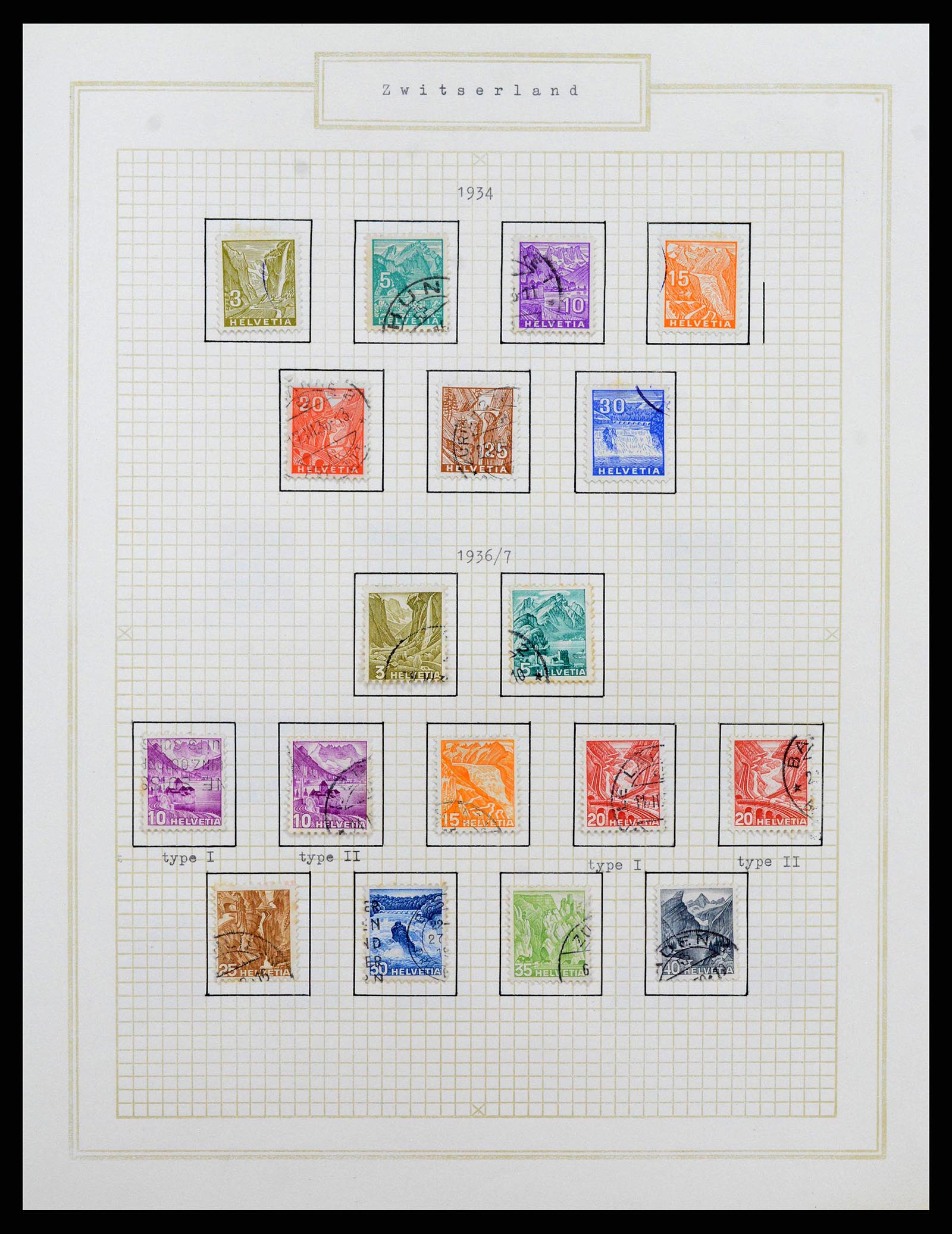 38673 0019 - Postzegelverzameling 38673 Zwitserland 1854-1991.