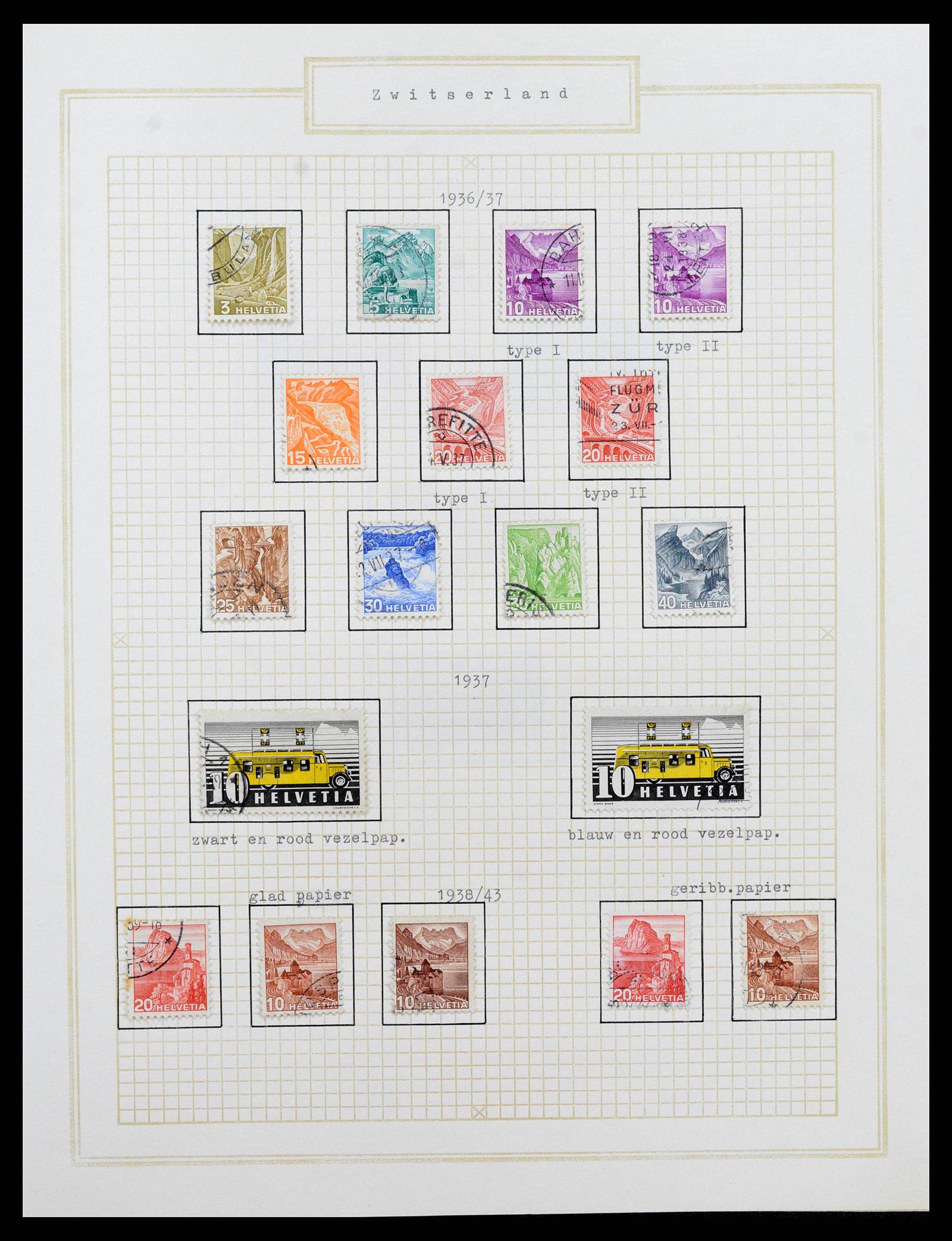 38673 0020 - Postzegelverzameling 38673 Zwitserland 1854-1991.