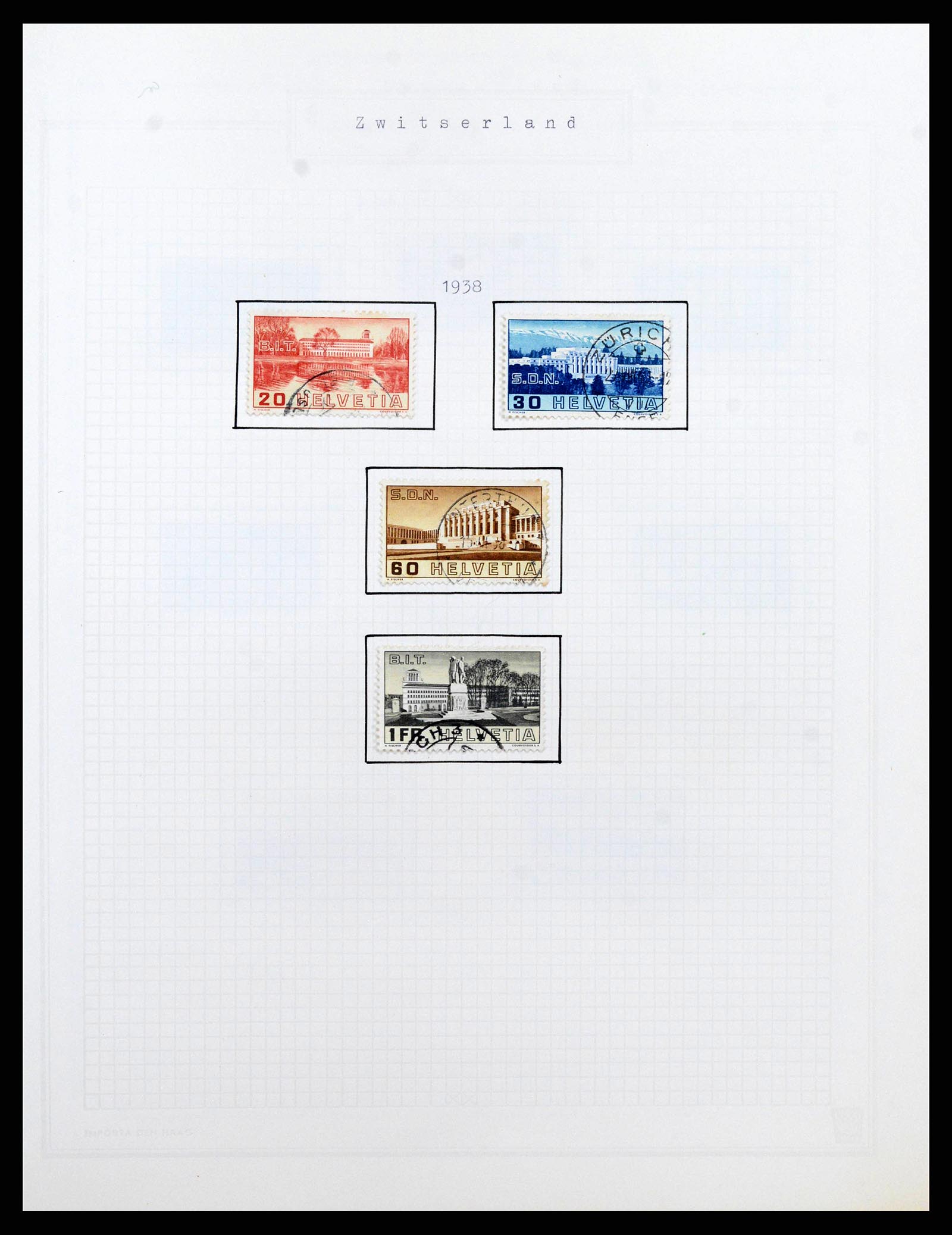 38673 0021 - Stamp collection 38673 Switzerland 1854-1991.