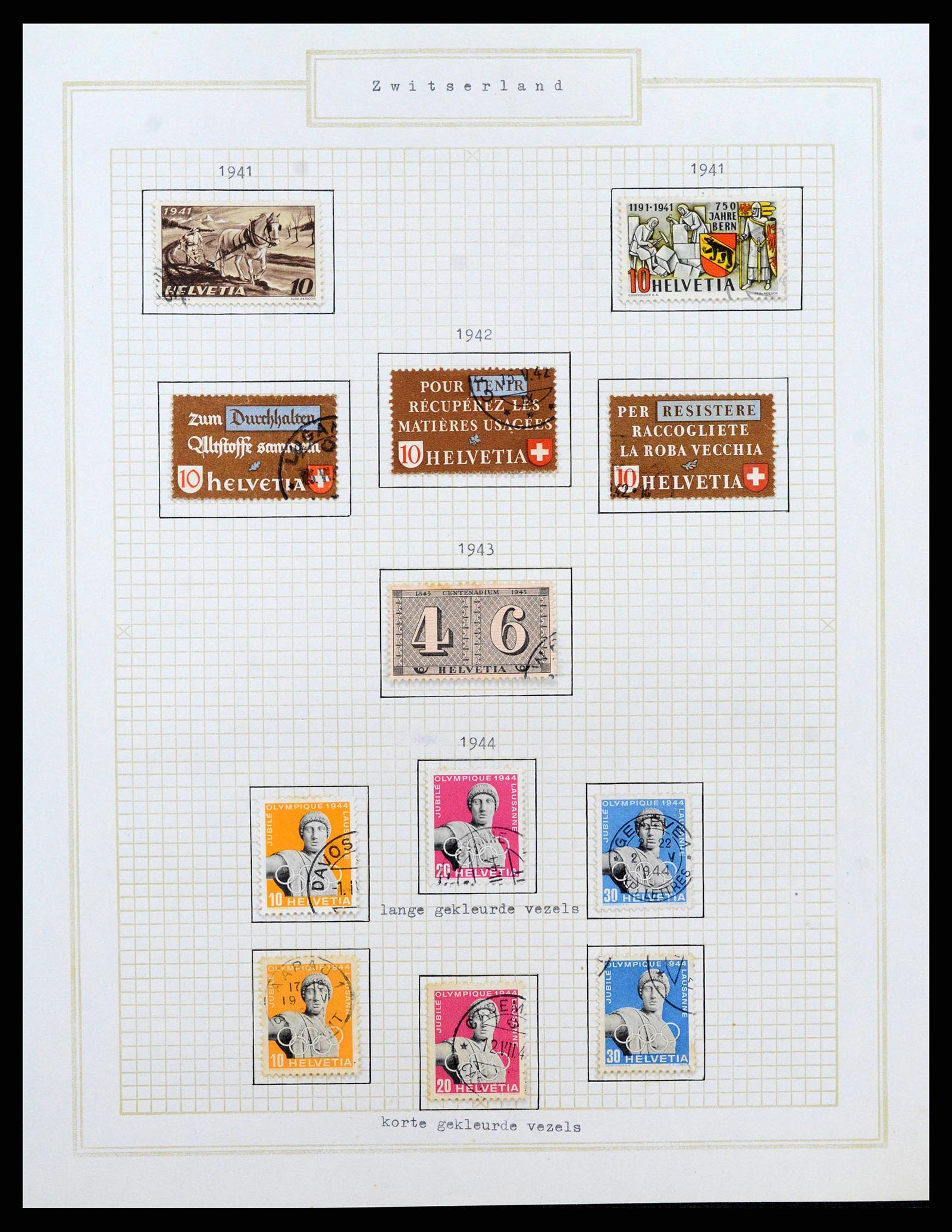 38673 0026 - Stamp collection 38673 Switzerland 1854-1991.
