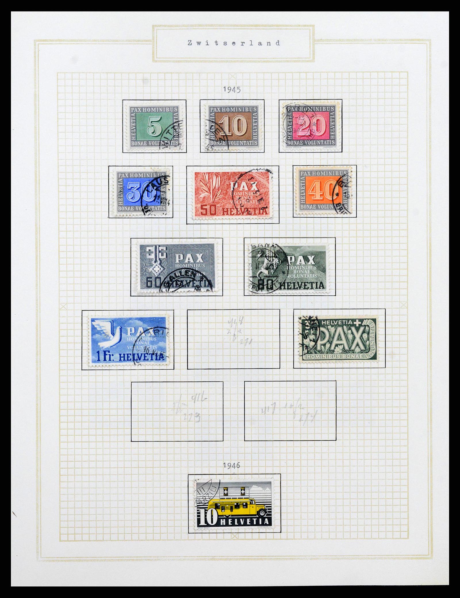 38673 0027 - Stamp collection 38673 Switzerland 1854-1991.