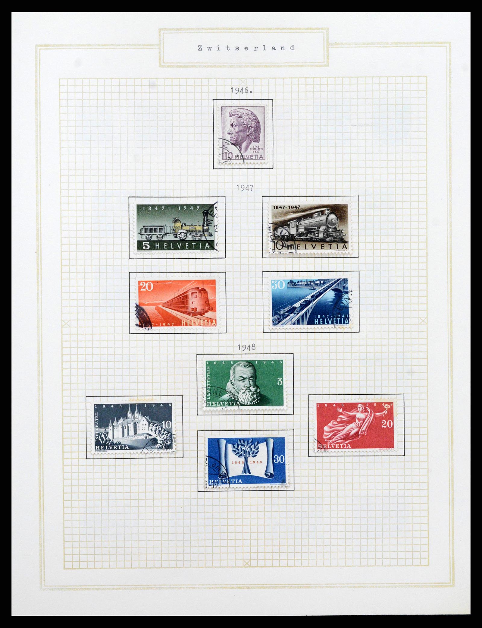 38673 0028 - Stamp collection 38673 Switzerland 1854-1991.