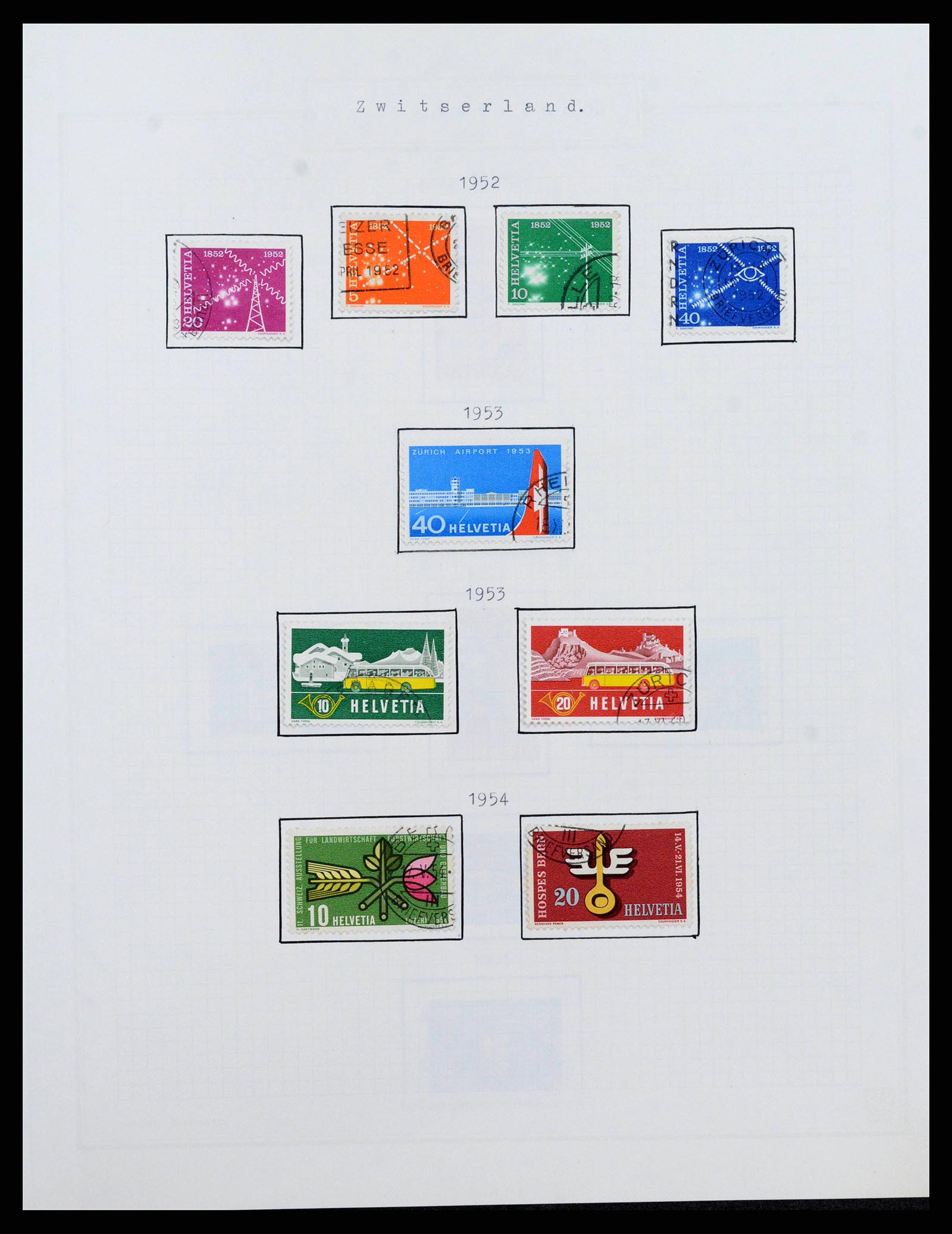 38673 0030 - Stamp collection 38673 Switzerland 1854-1991.