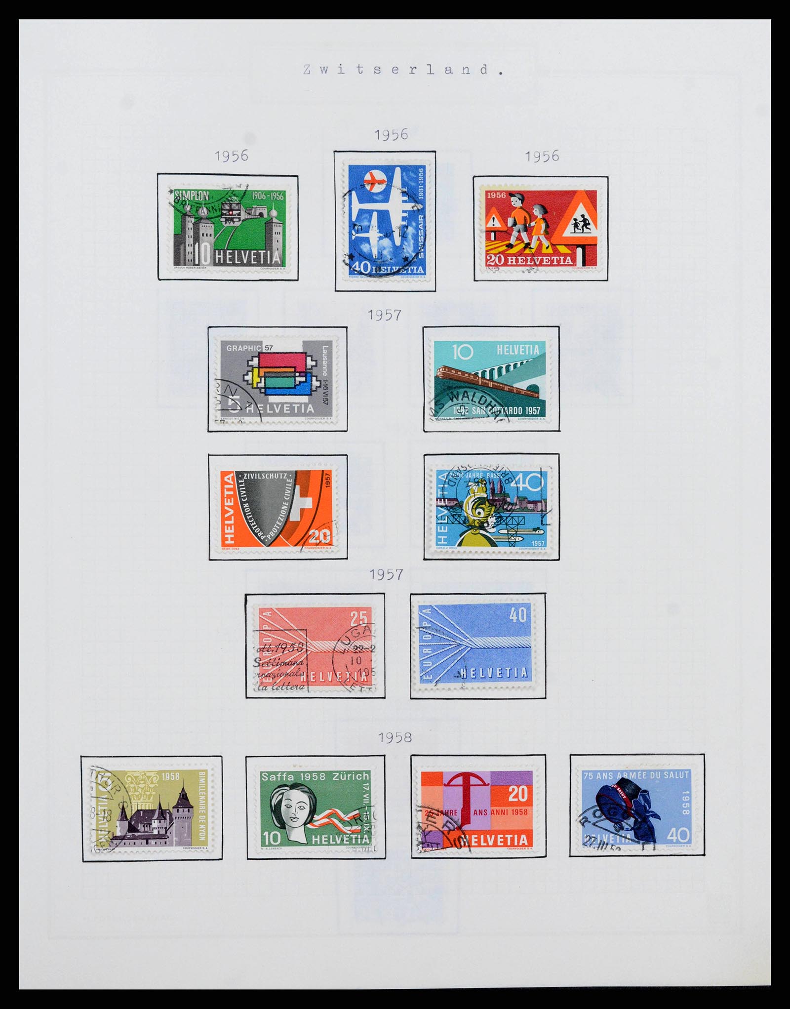 38673 0032 - Stamp collection 38673 Switzerland 1854-1991.