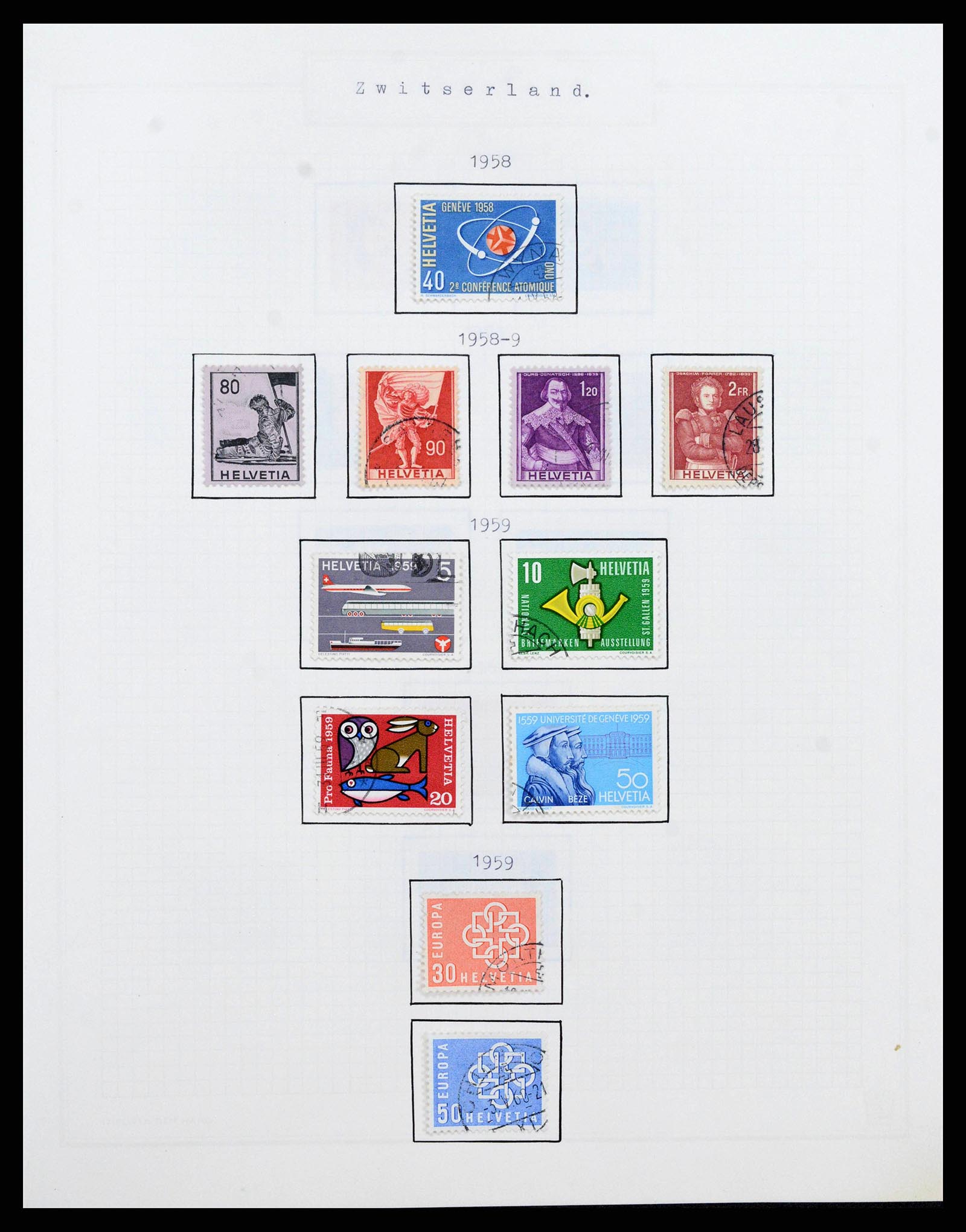 38673 0033 - Stamp collection 38673 Switzerland 1854-1991.