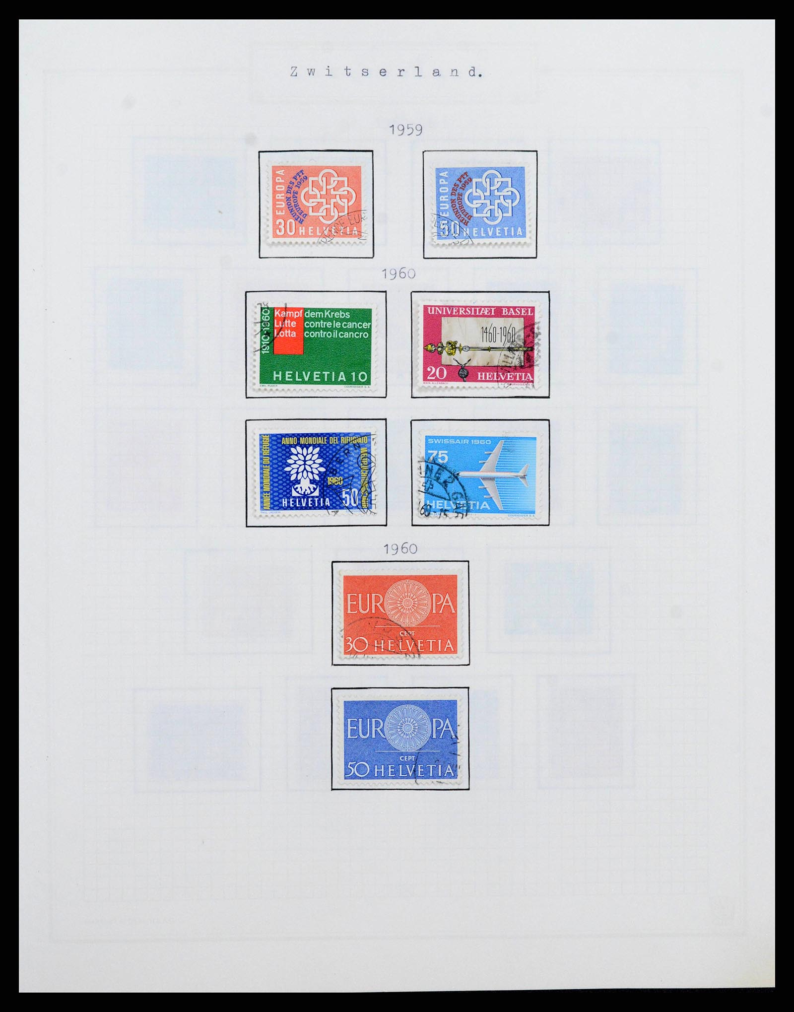 38673 0034 - Stamp collection 38673 Switzerland 1854-1991.