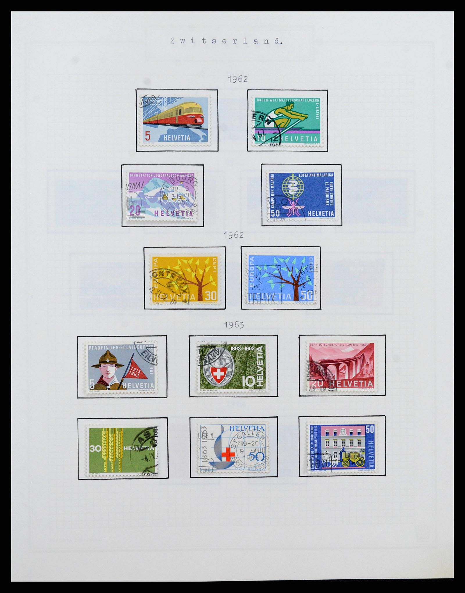 38673 0037 - Stamp collection 38673 Switzerland 1854-1991.