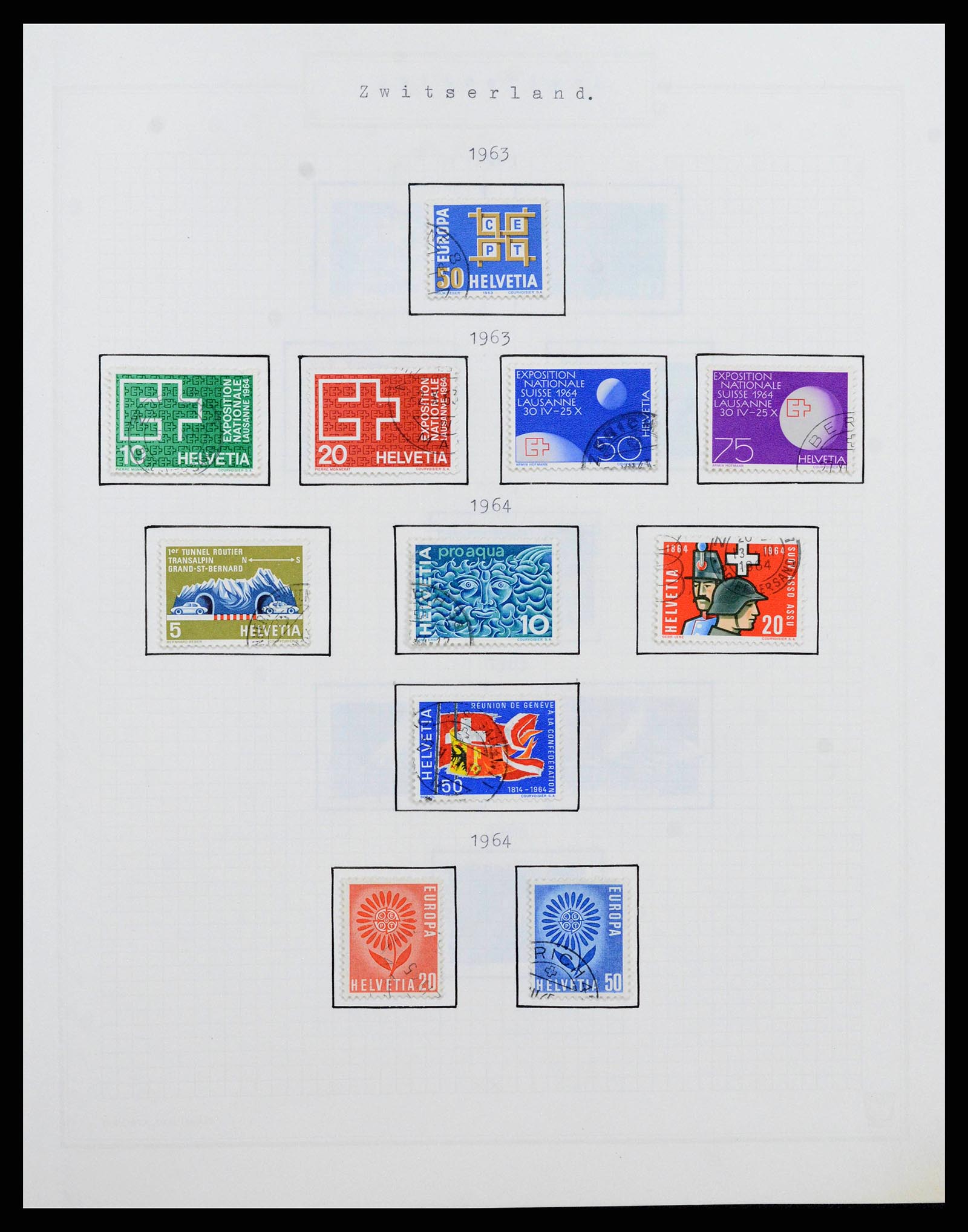 38673 0038 - Stamp collection 38673 Switzerland 1854-1991.