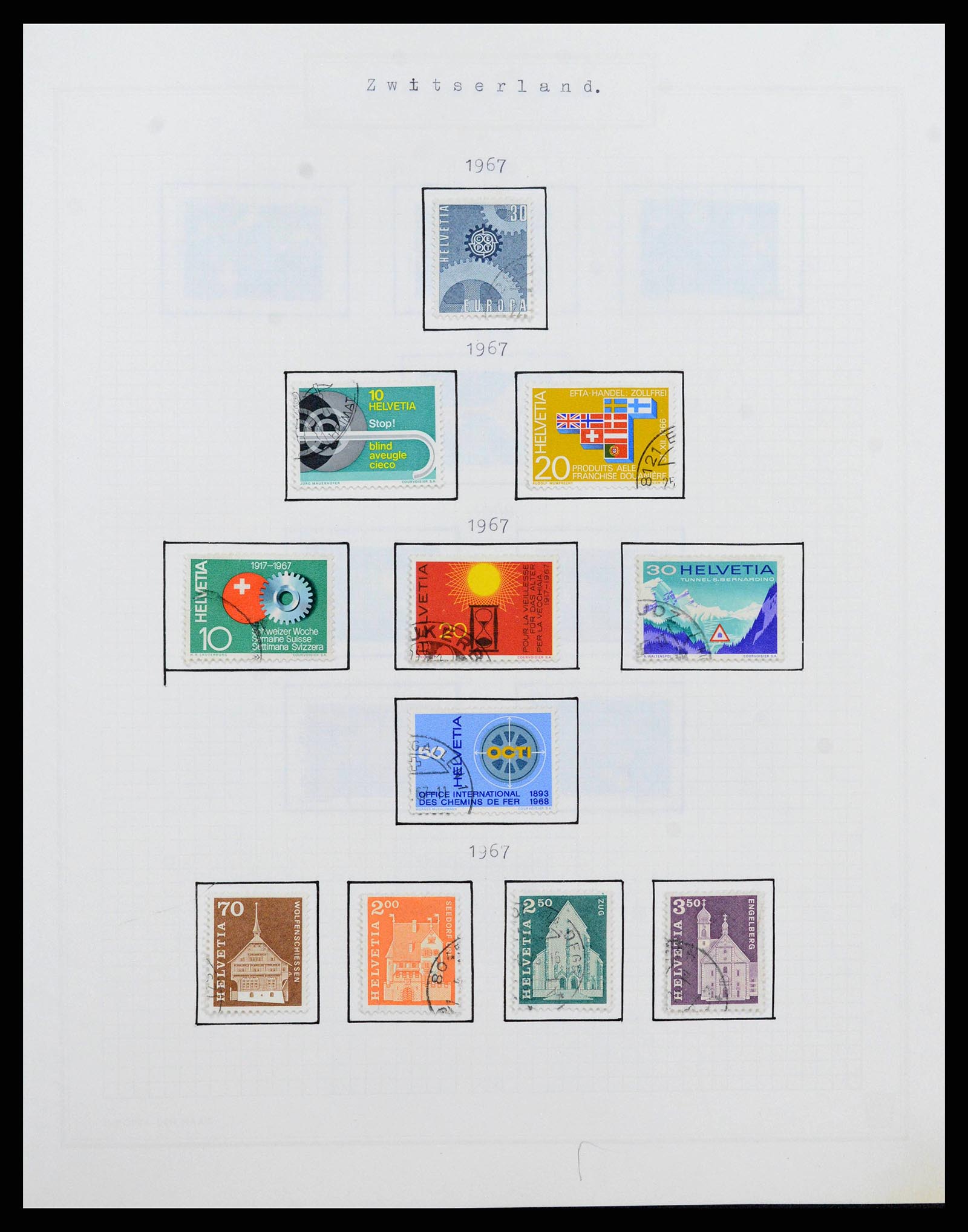 38673 0041 - Stamp collection 38673 Switzerland 1854-1991.