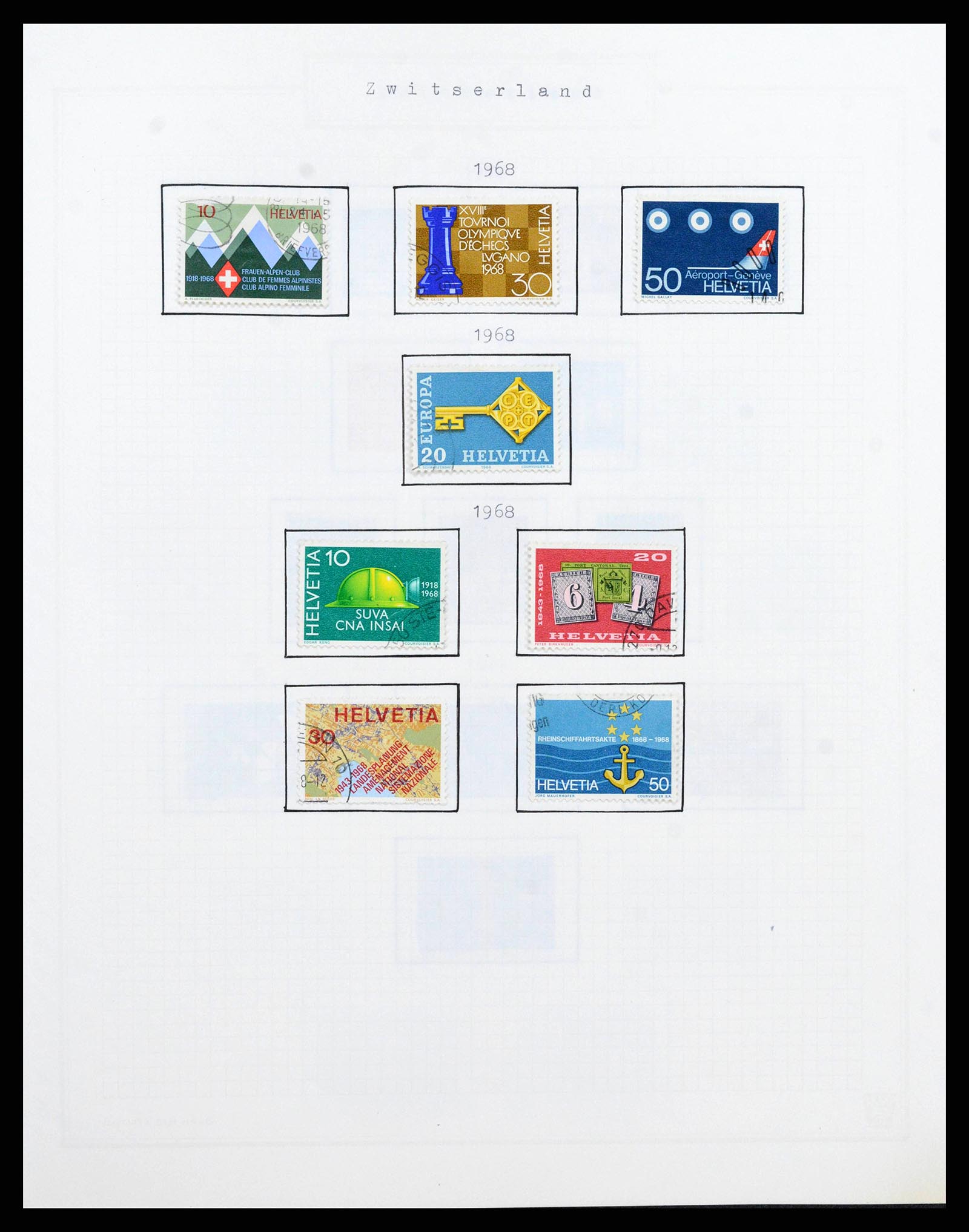 38673 0042 - Stamp collection 38673 Switzerland 1854-1991.