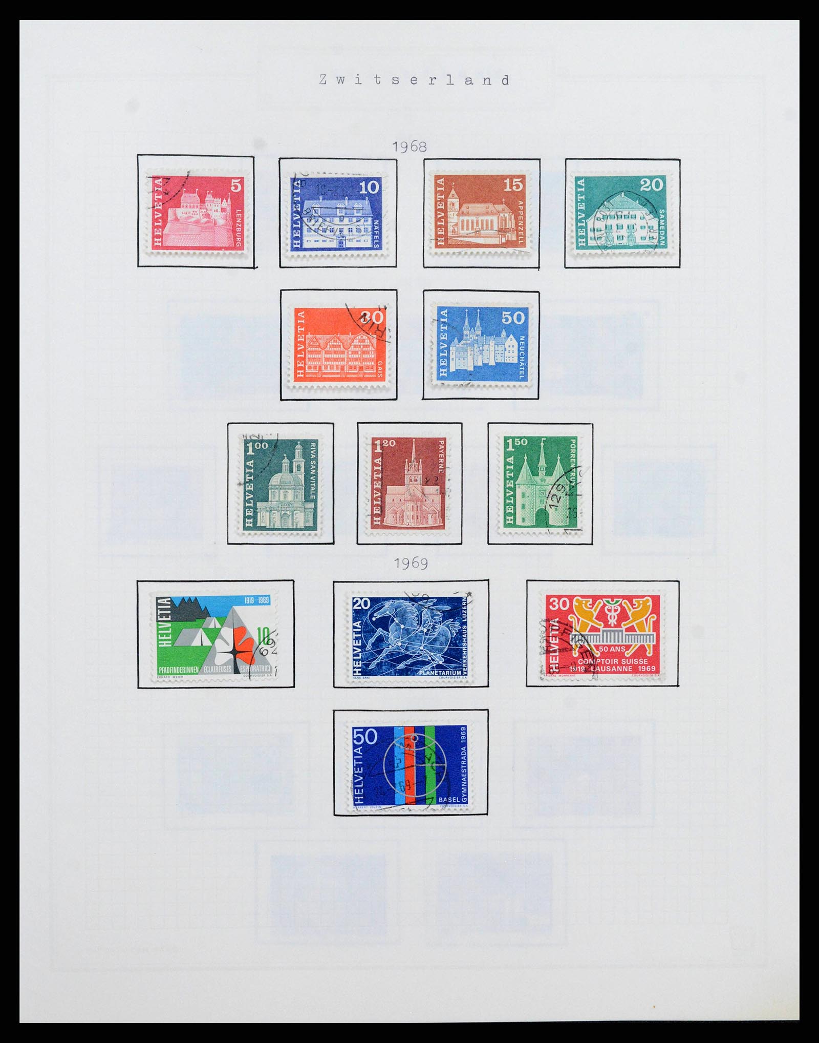 38673 0043 - Stamp collection 38673 Switzerland 1854-1991.