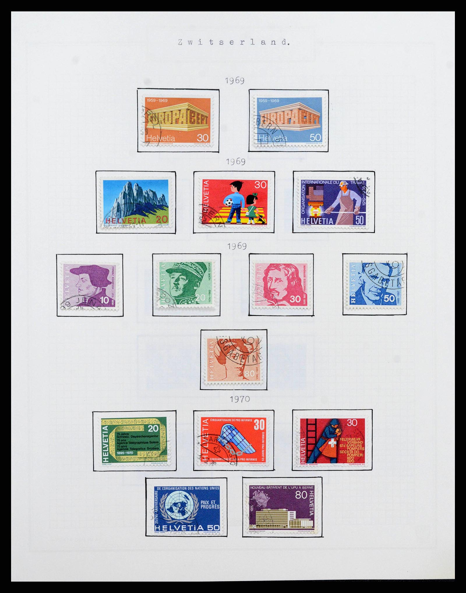 38673 0044 - Stamp collection 38673 Switzerland 1854-1991.