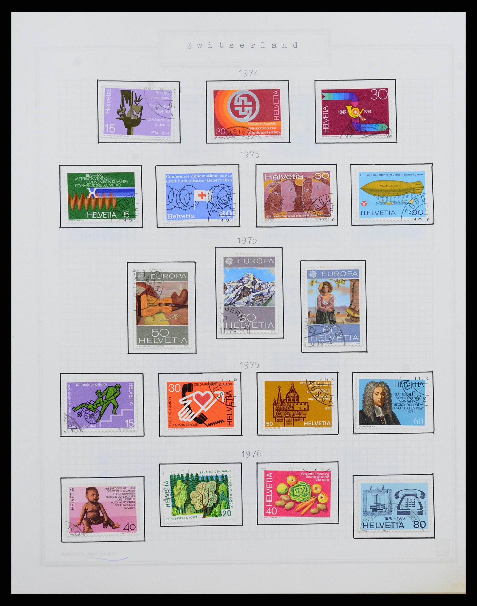 38673 0052 - Stamp collection 38673 Switzerland 1854-1991.
