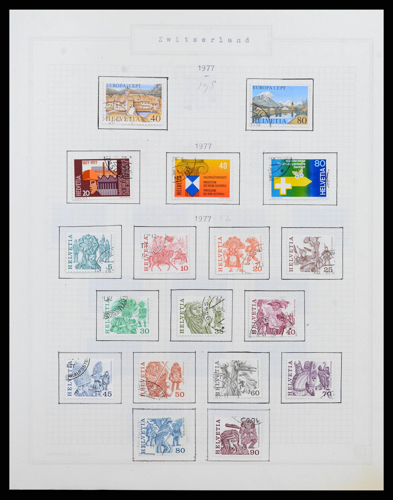 38673 0054 - Stamp collection 38673 Switzerland 1854-1991.