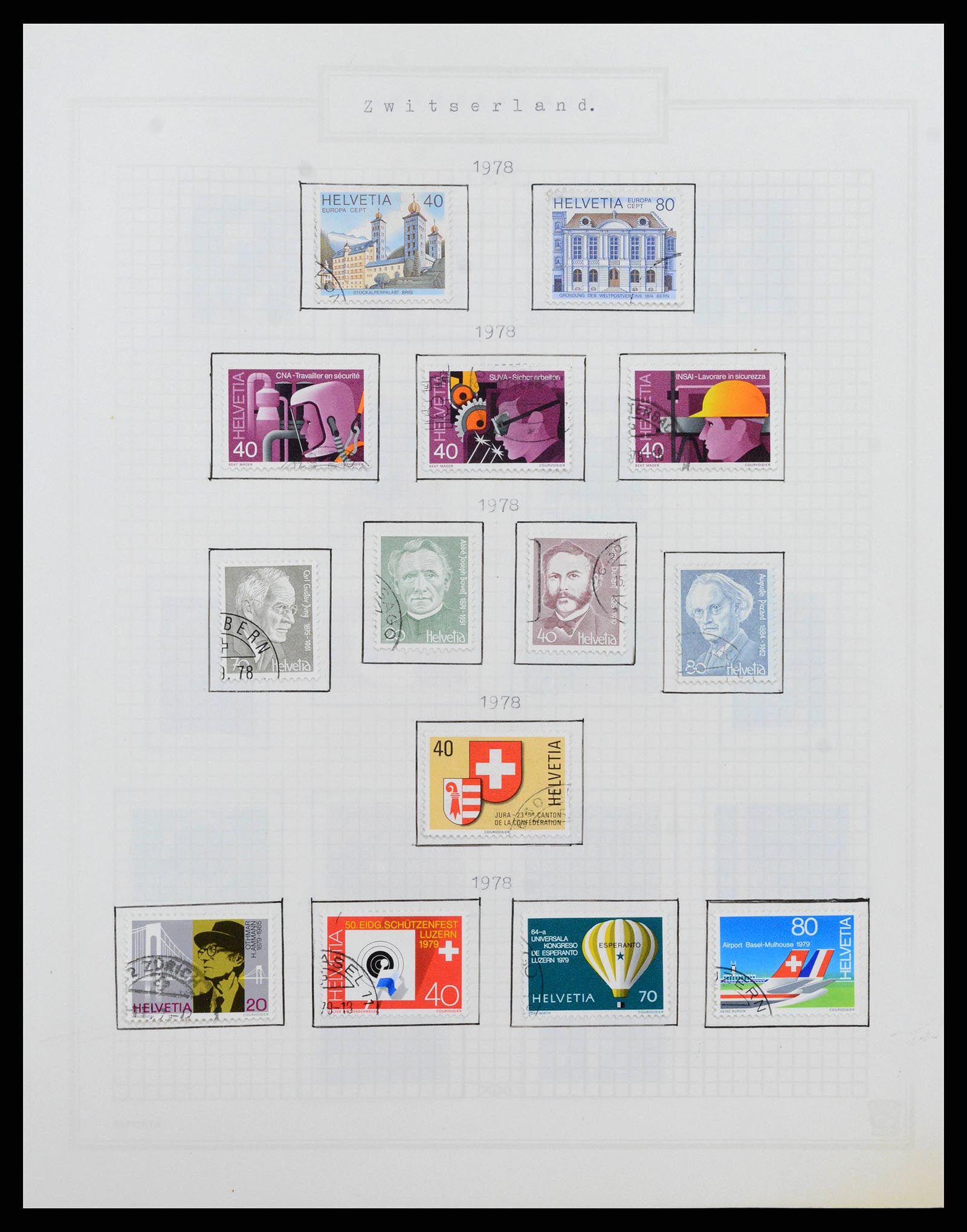 38673 0056 - Stamp collection 38673 Switzerland 1854-1991.