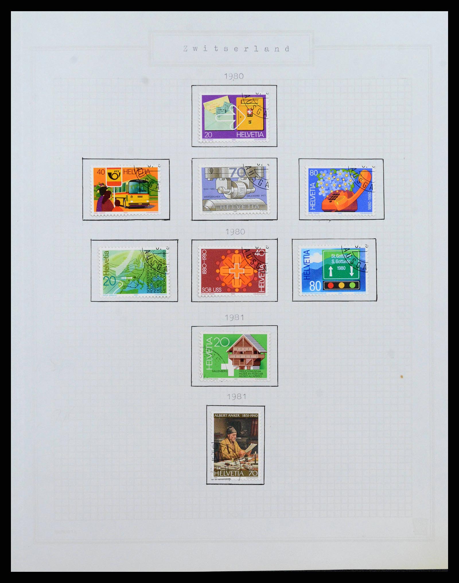 38673 0058 - Stamp collection 38673 Switzerland 1854-1991.