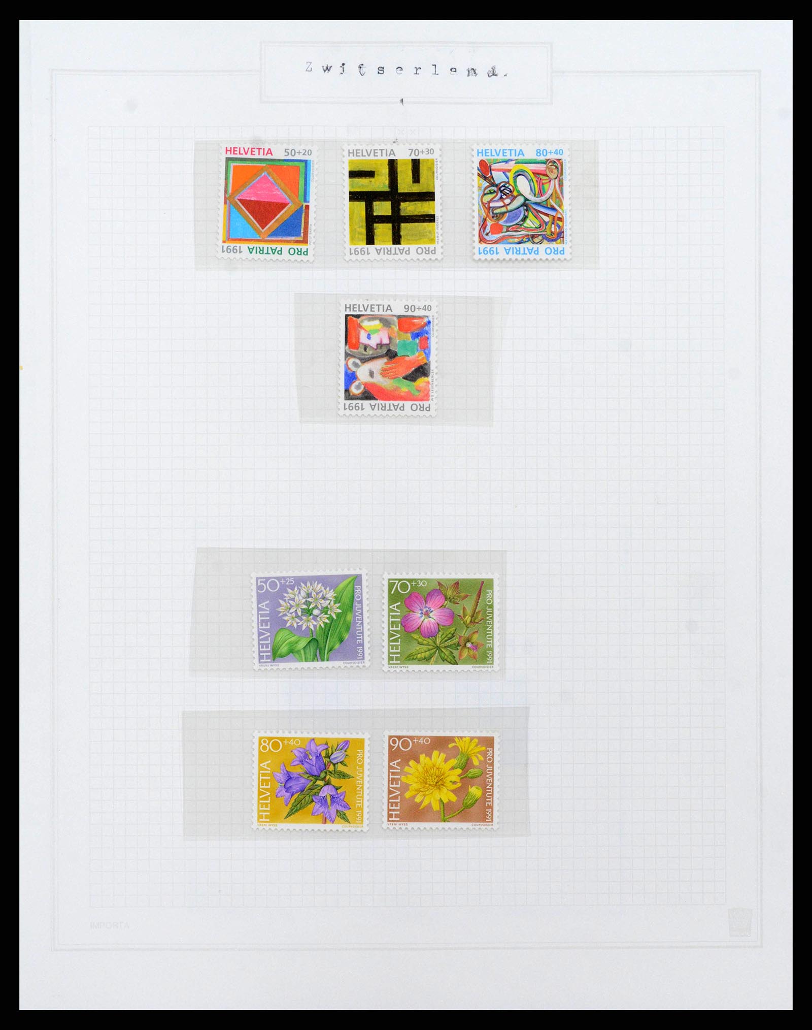 38673 0123 - Stamp collection 38673 Switzerland 1854-1991.