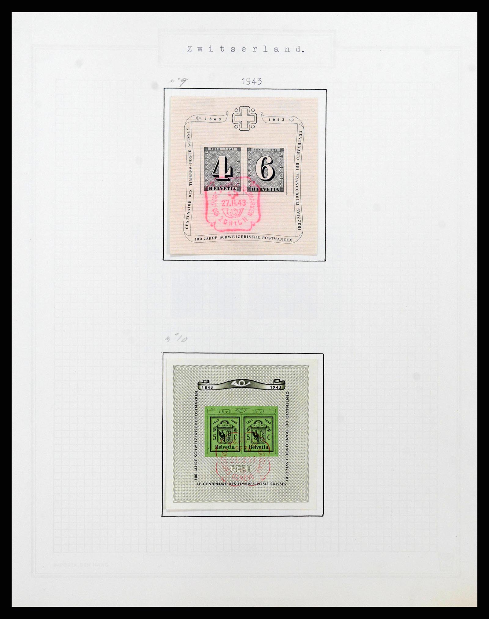 38673 0126 - Stamp collection 38673 Switzerland 1854-1991.