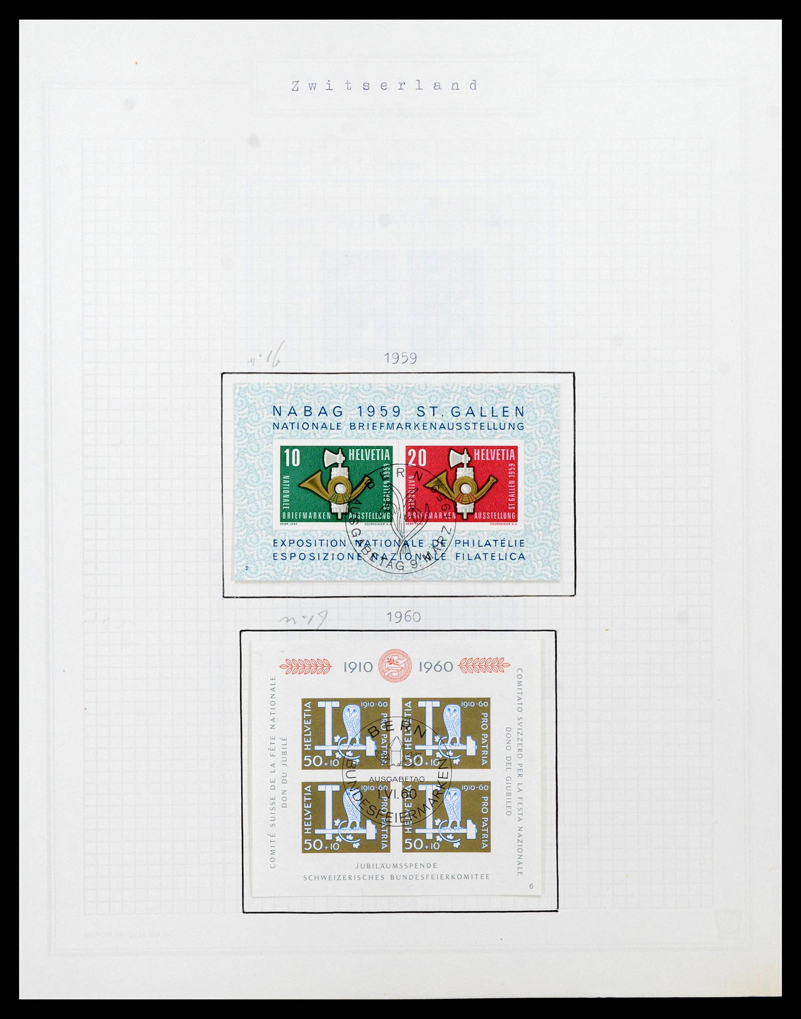38673 0127 - Stamp collection 38673 Switzerland 1854-1991.