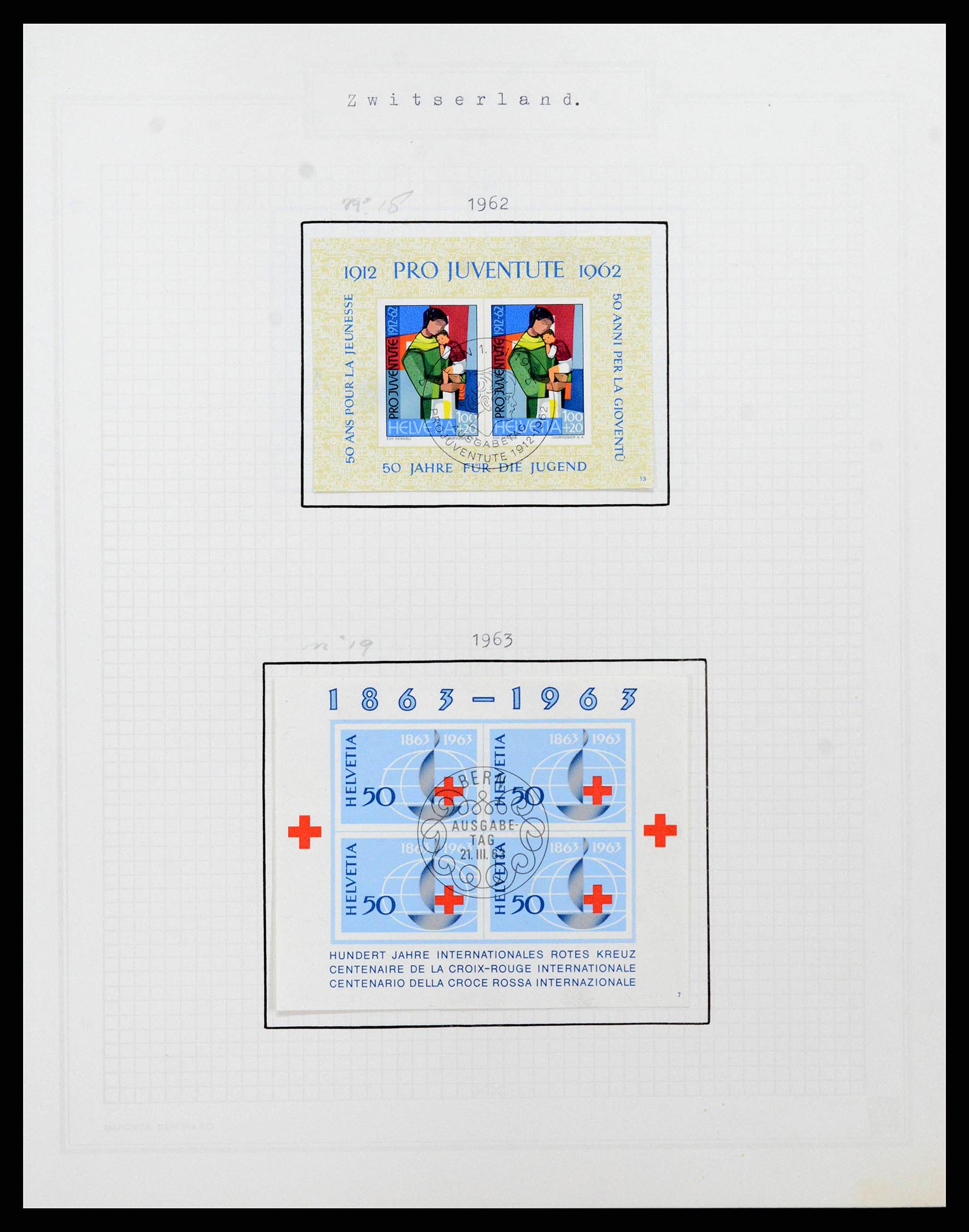 38673 0128 - Postzegelverzameling 38673 Zwitserland 1854-1991.