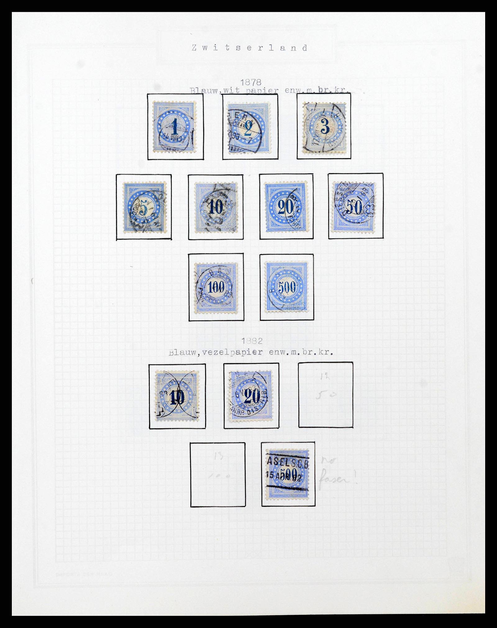 38673 0132 - Postzegelverzameling 38673 Zwitserland 1854-1991.