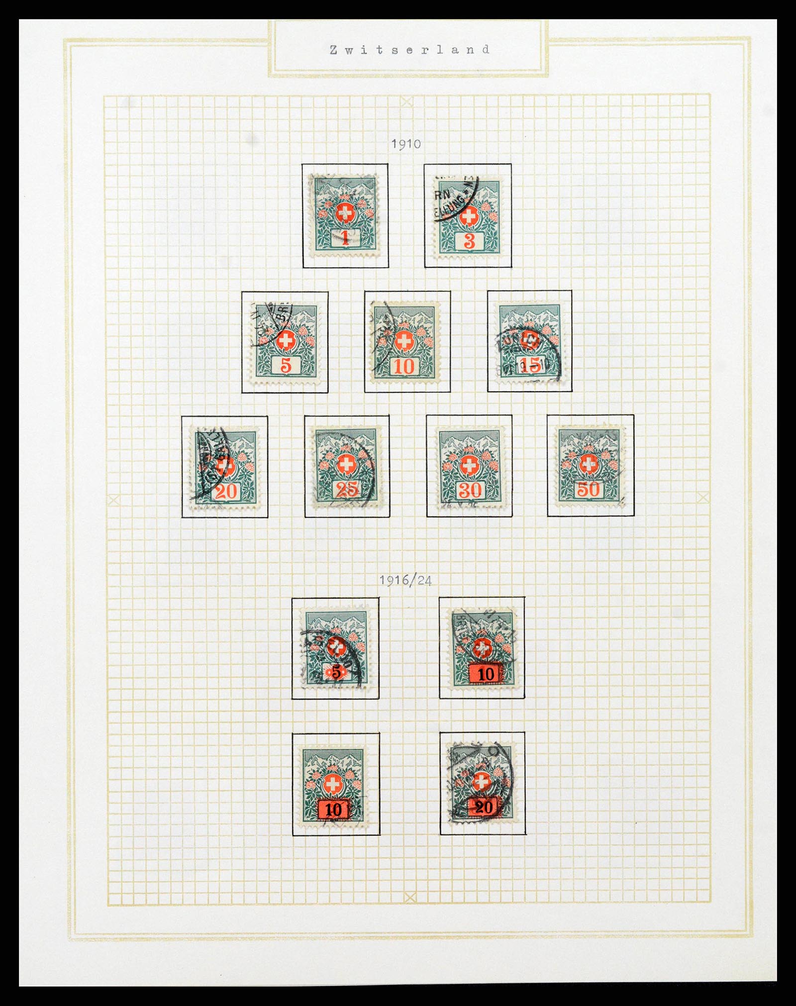 38673 0135 - Stamp collection 38673 Switzerland 1854-1991.