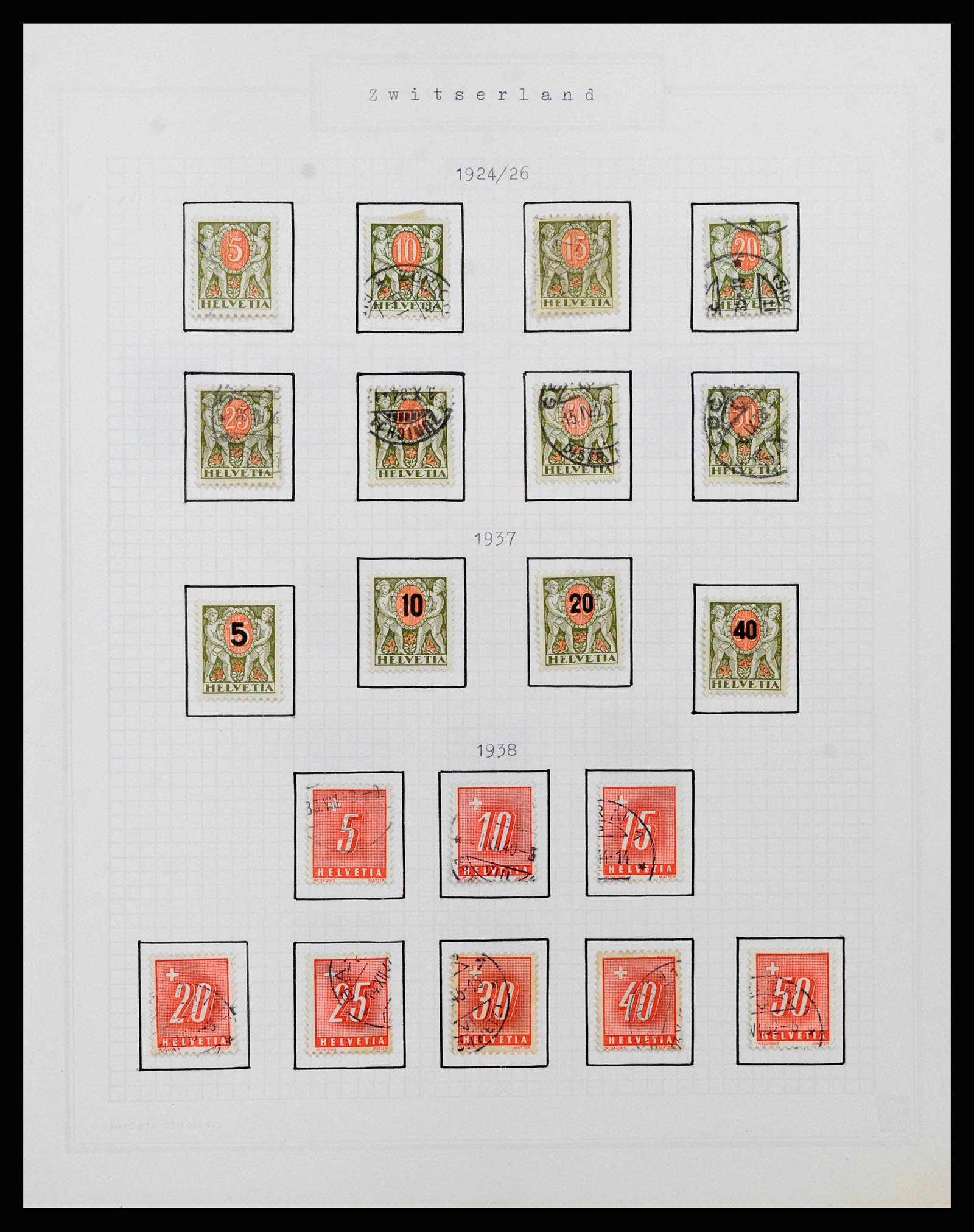 38673 0136 - Postzegelverzameling 38673 Zwitserland 1854-1991.
