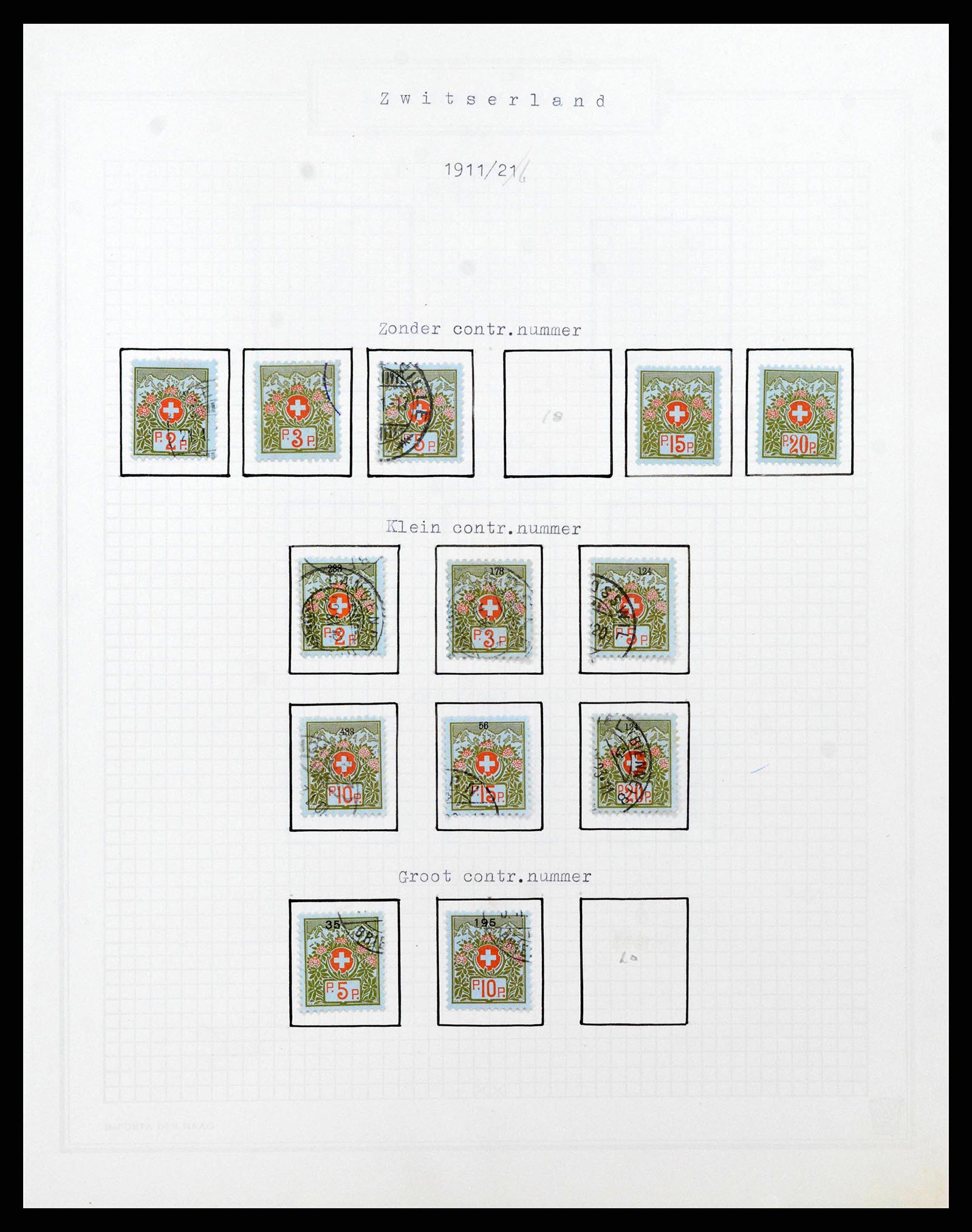 38673 0137 - Postzegelverzameling 38673 Zwitserland 1854-1991.