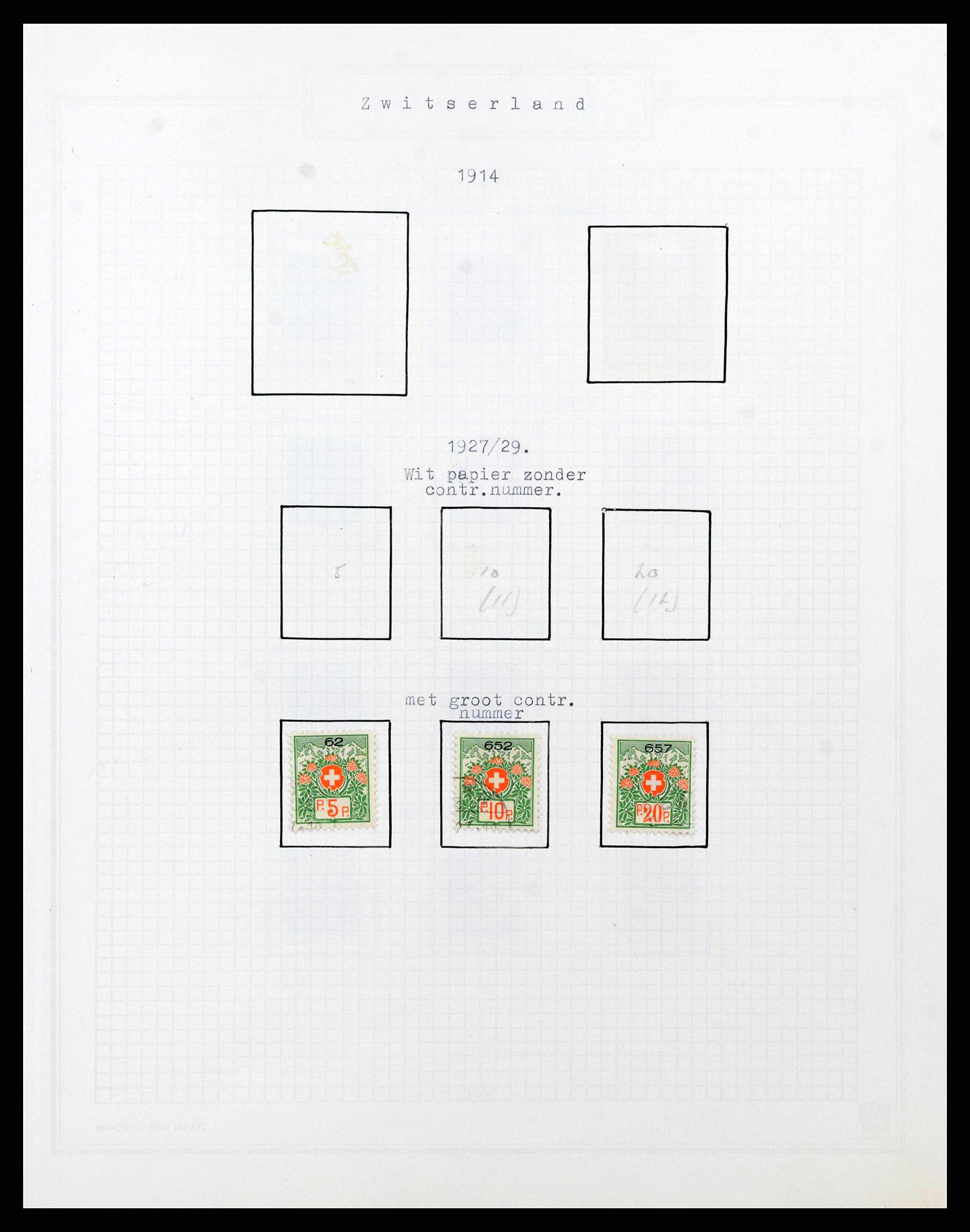 38673 0138 - Postzegelverzameling 38673 Zwitserland 1854-1991.