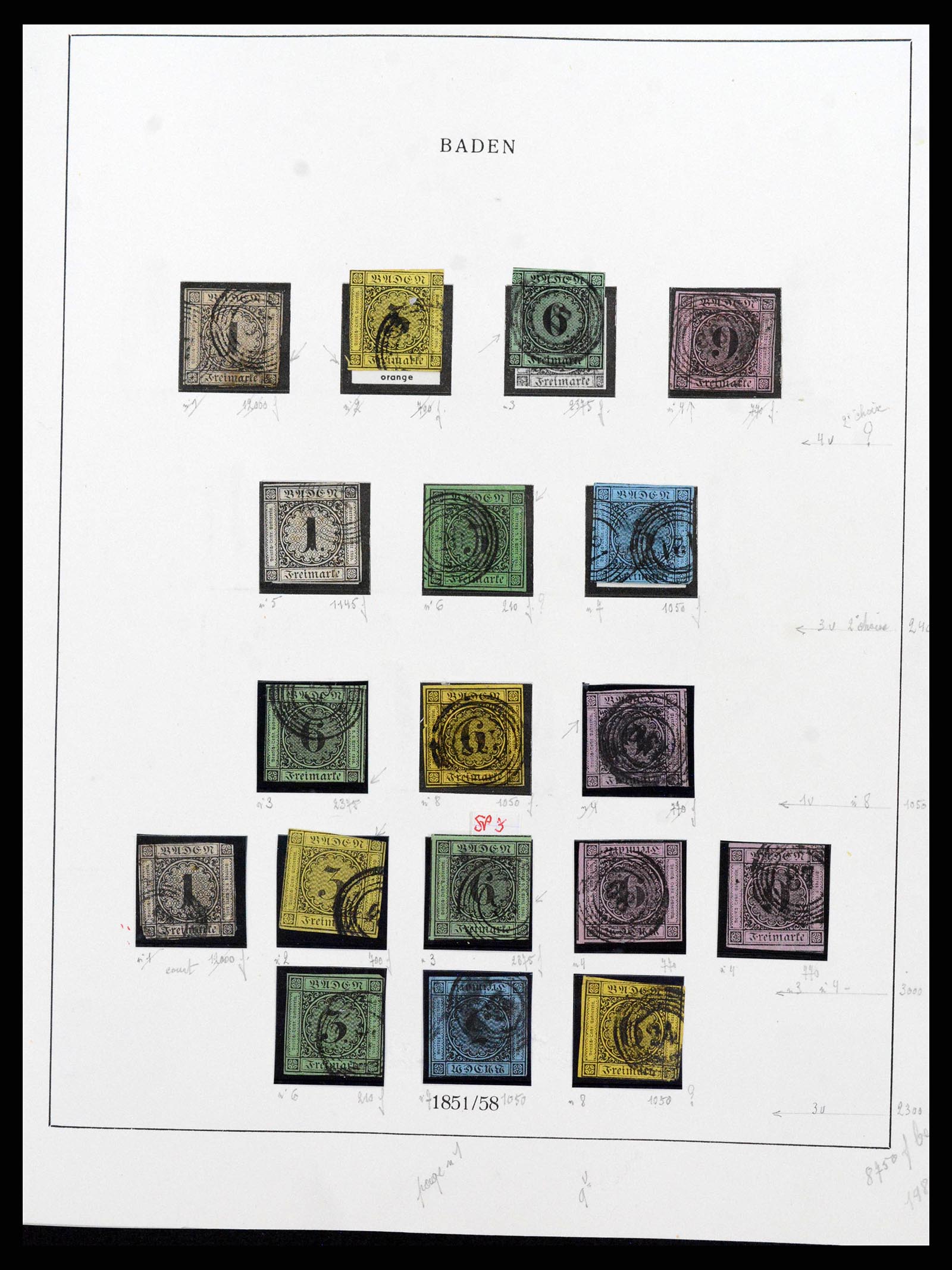 38675 0001 - Postzegelverzameling 38675 Oud Duitse Staten 1850-1920.