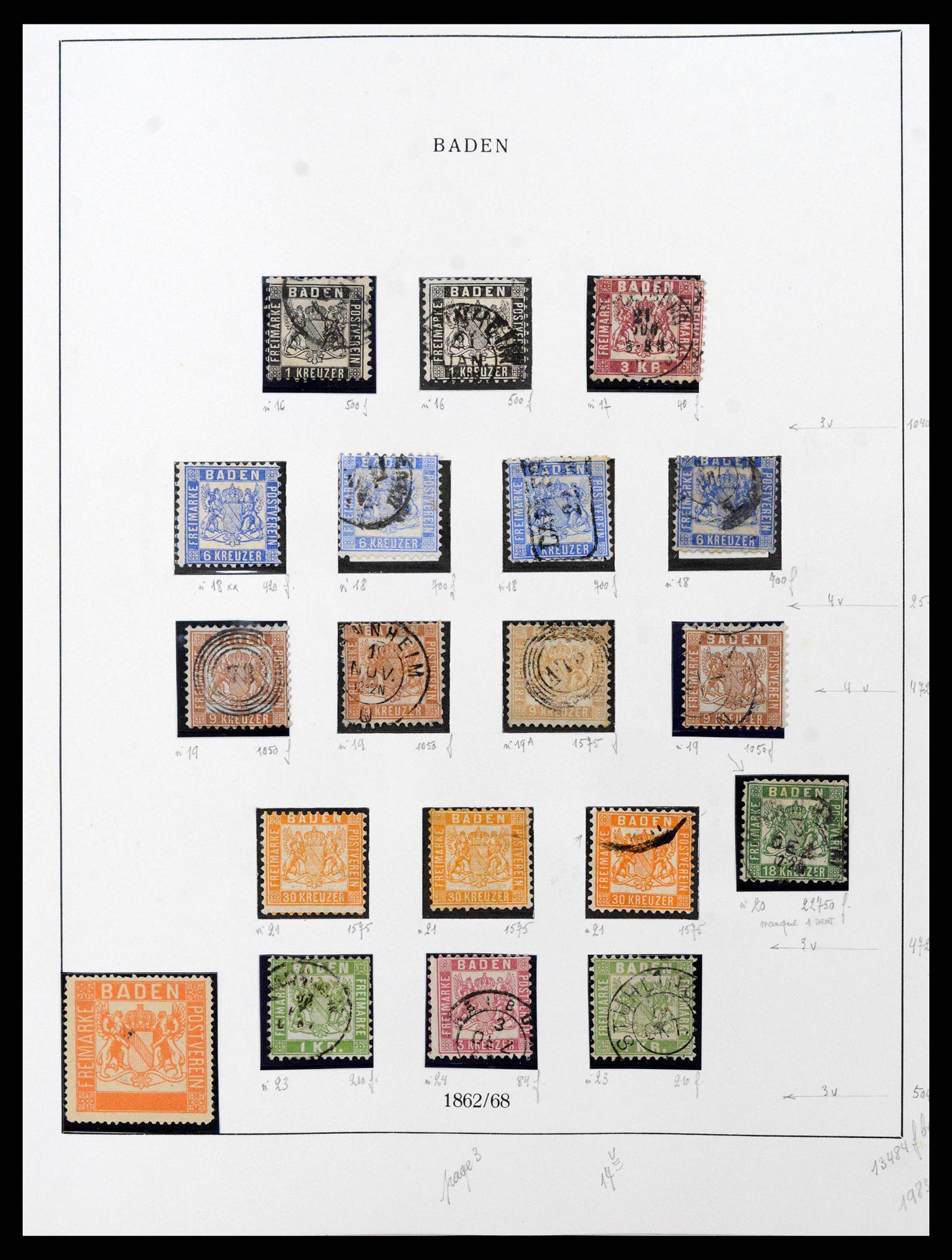 38675 0003 - Stamp collection 38675 Old German States 1850-1920.