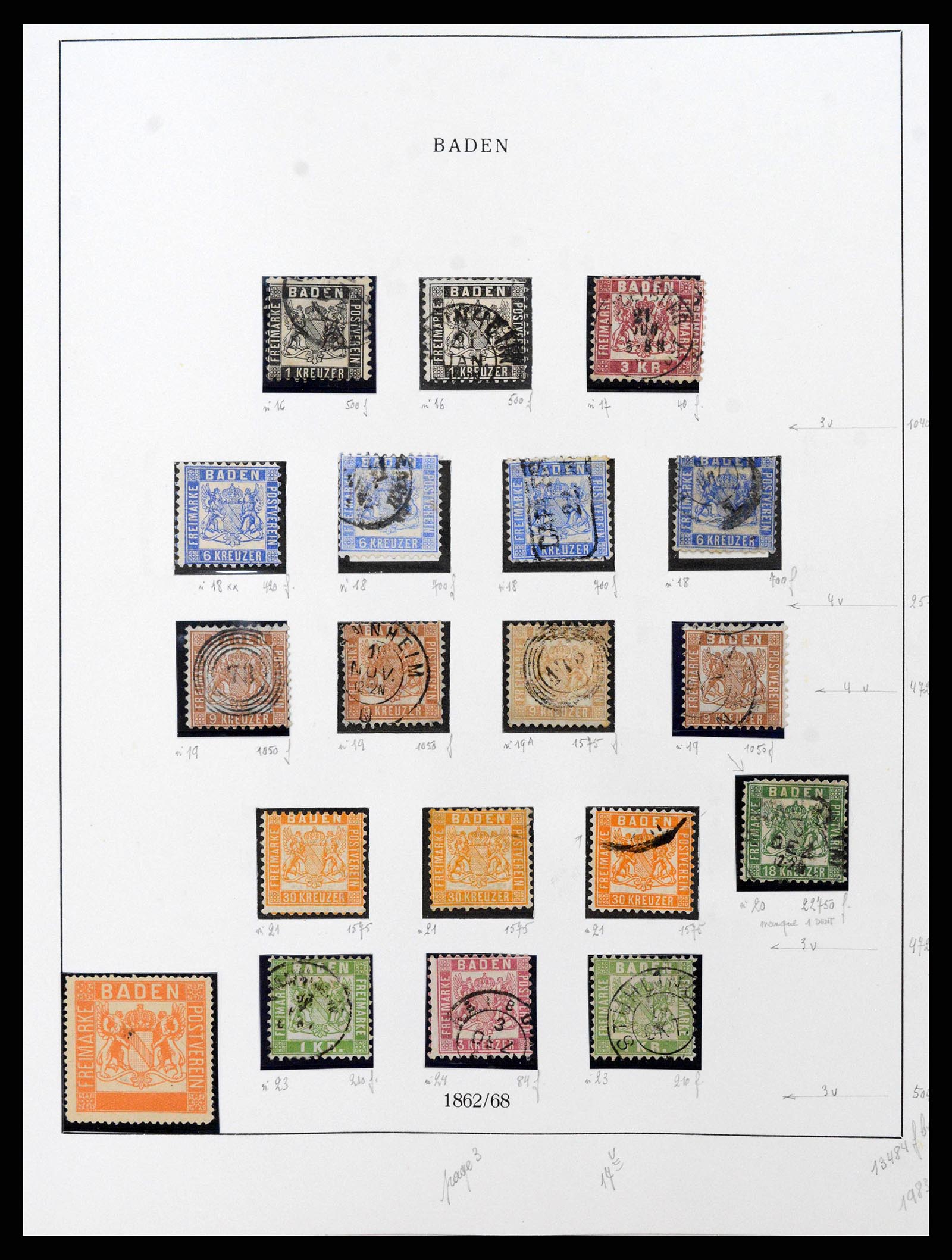 38675 0003 - Postzegelverzameling 38675 Oud Duitse Staten 1850-1920.