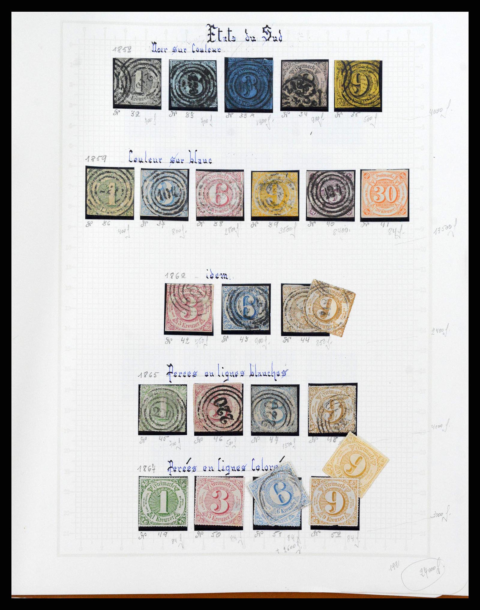 38675 0082 - Stamp collection 38675 Old German States 1850-1920.
