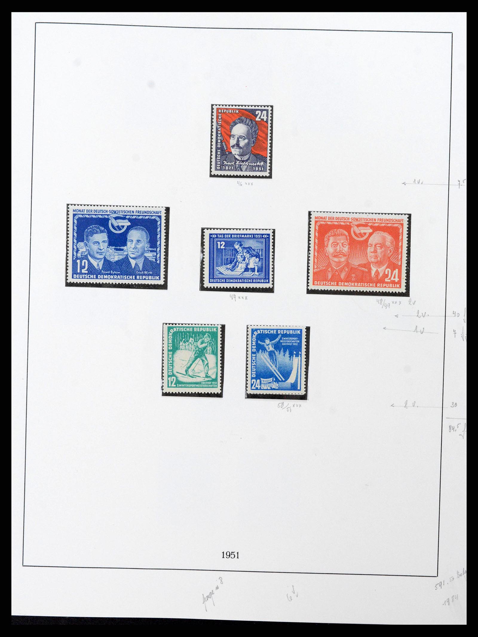 38678 0008 - Postzegelverzameling 38678 DDR 1949-1971.