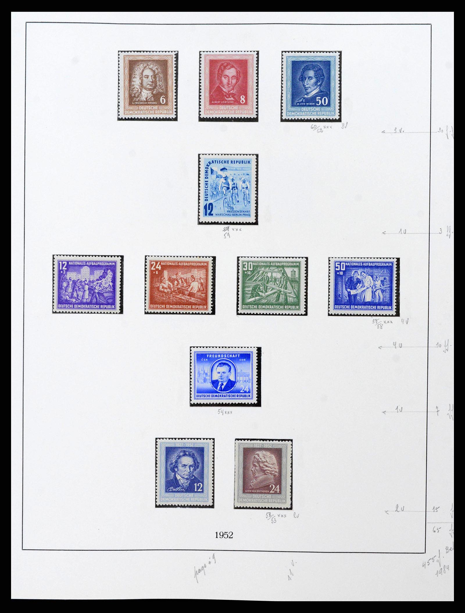38678 0009 - Postzegelverzameling 38678 DDR 1949-1971.