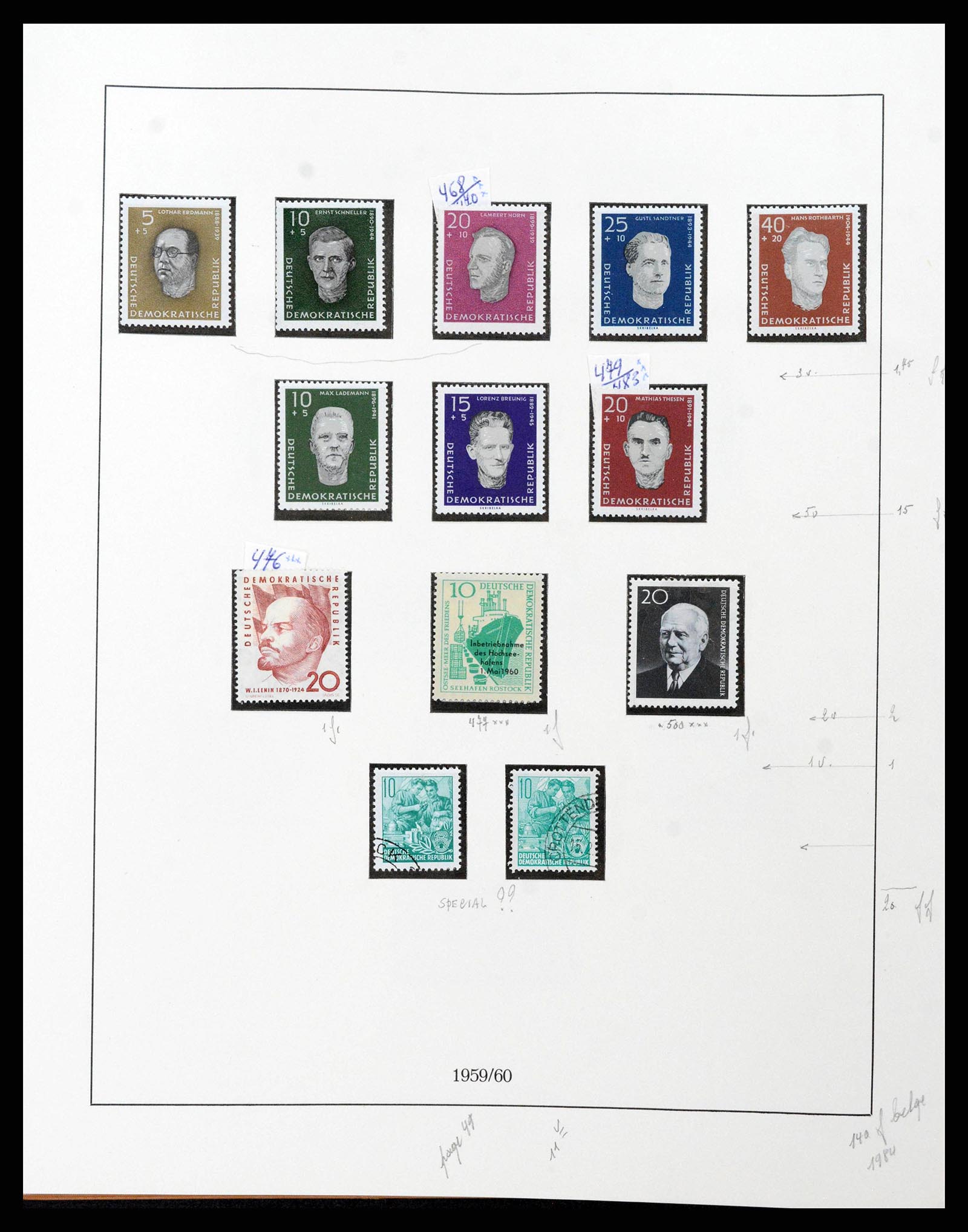 38678 0054 - Postzegelverzameling 38678 DDR 1949-1971.