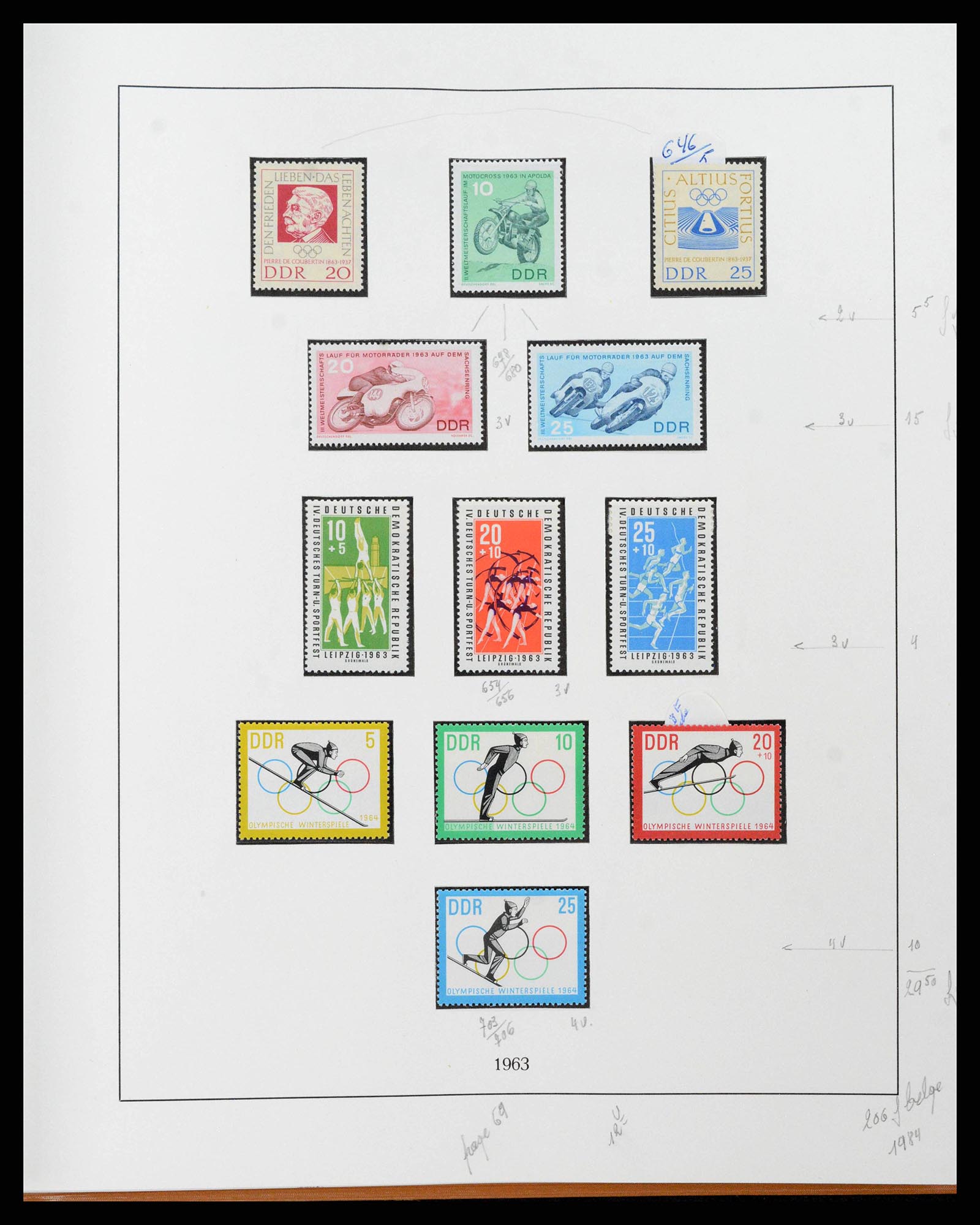 38678 0074 - Postzegelverzameling 38678 DDR 1949-1971.