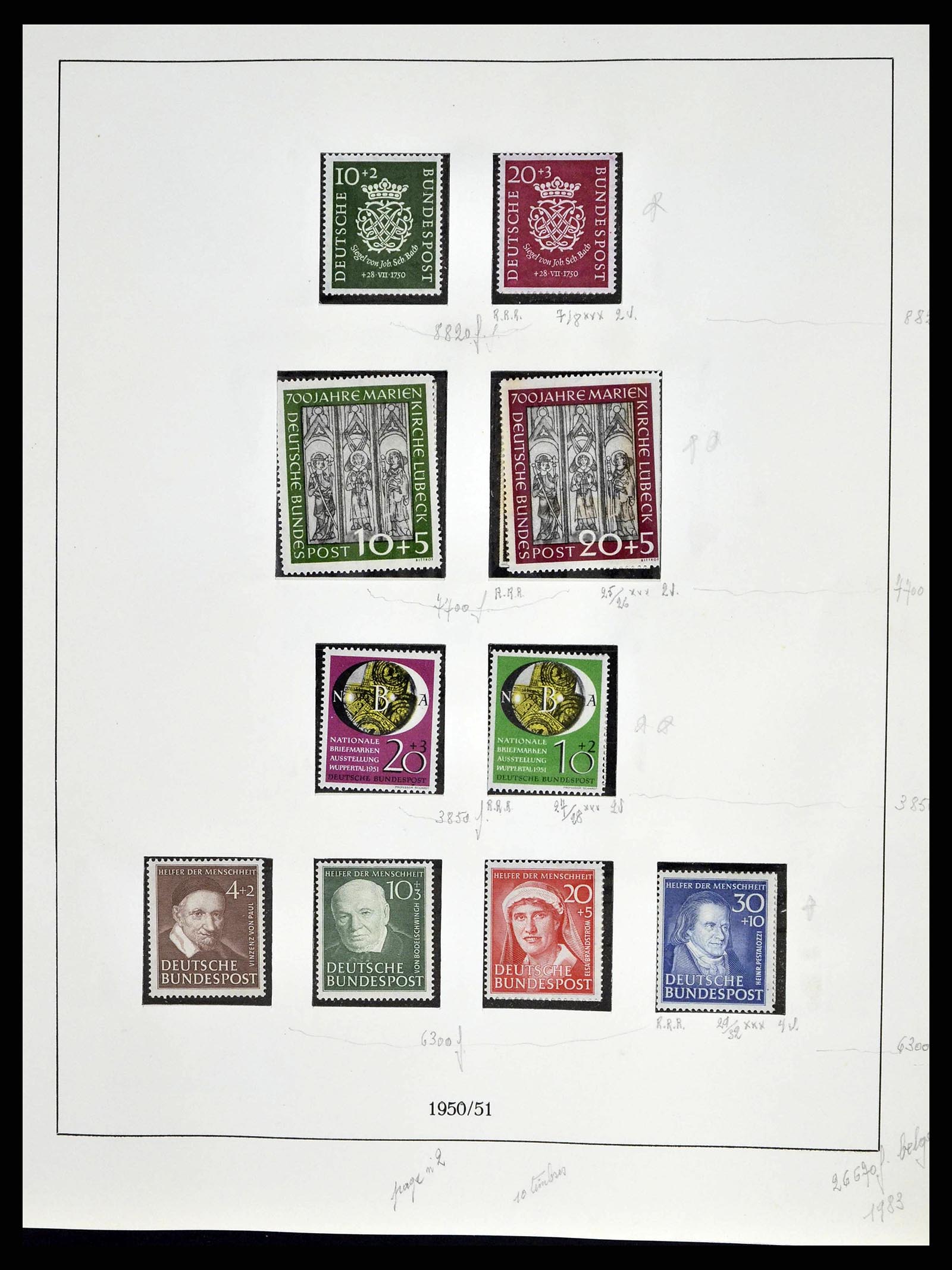 38679 0002 - Stamp collection 38679 Bundespost complete 1949-1973.