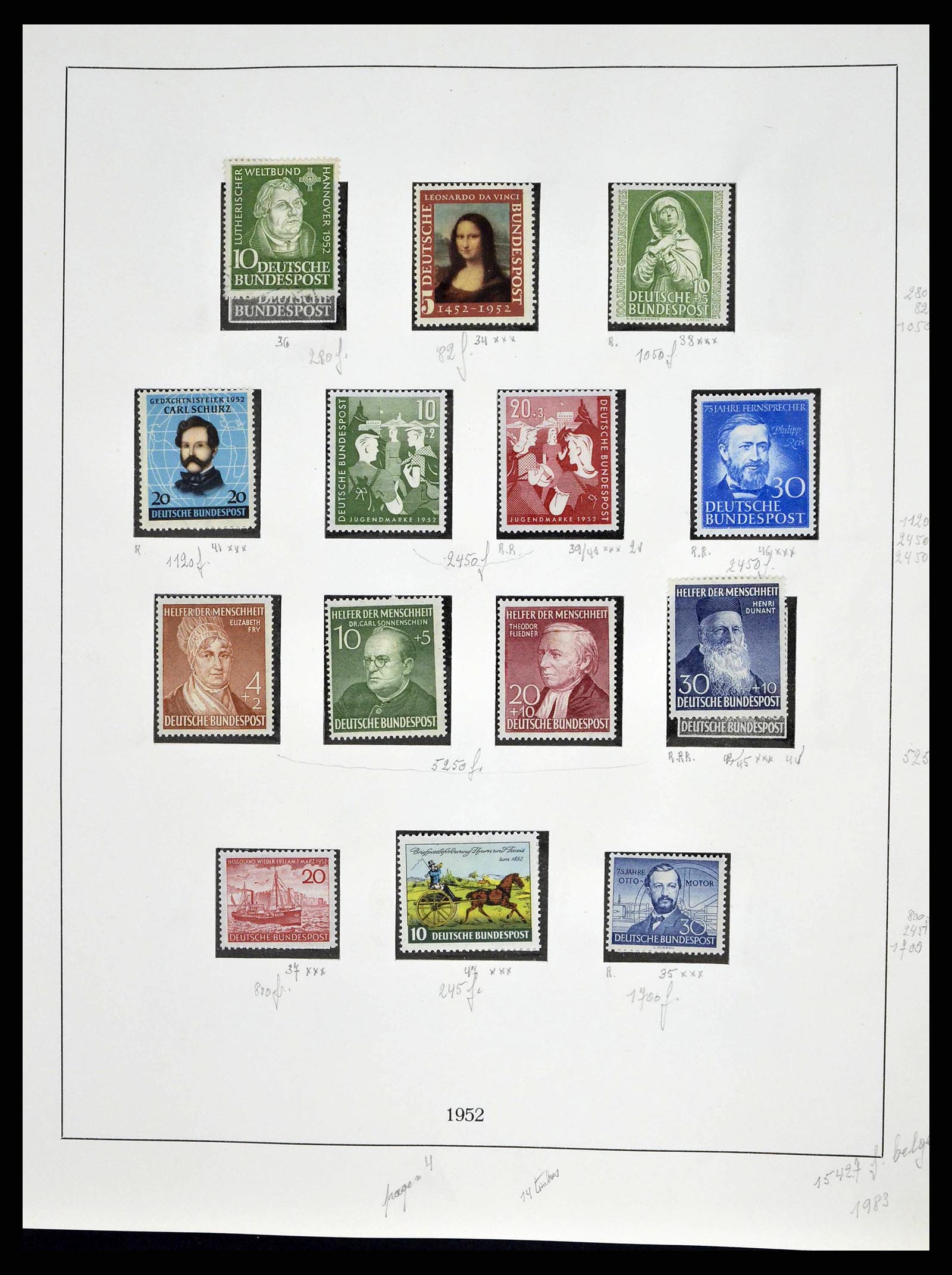 38679 0004 - Stamp collection 38679 Bundespost complete 1949-1973.