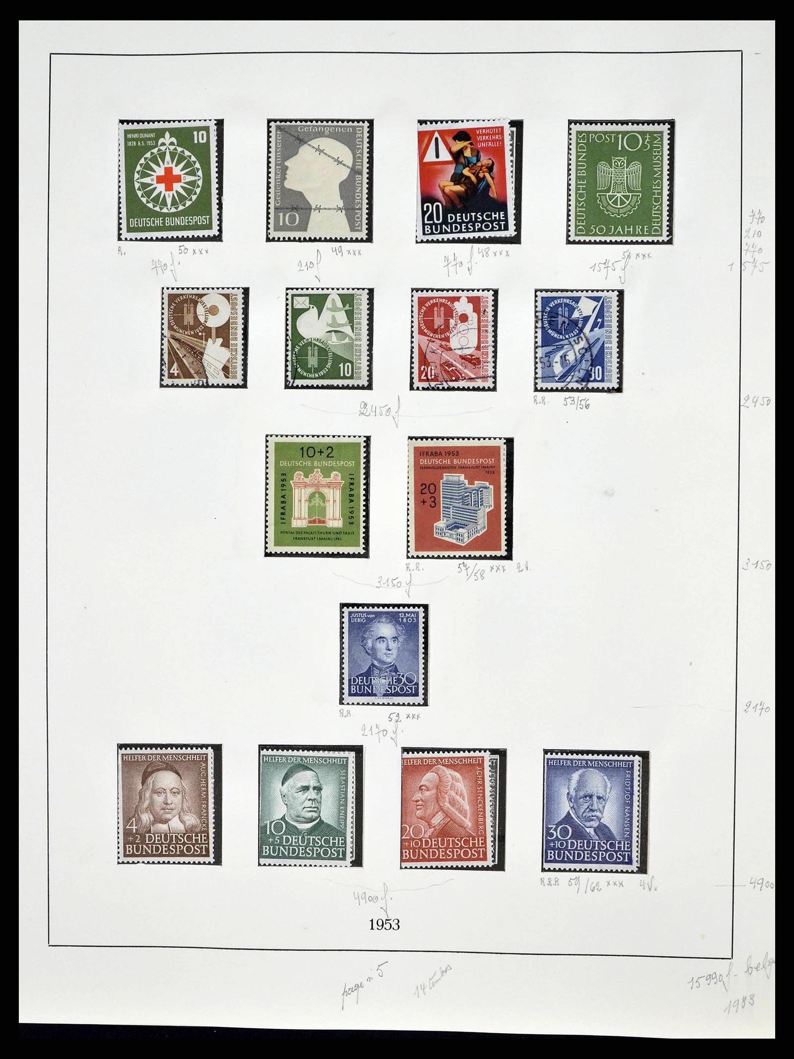 38679 0005 - Stamp collection 38679 Bundespost complete 1949-1973.