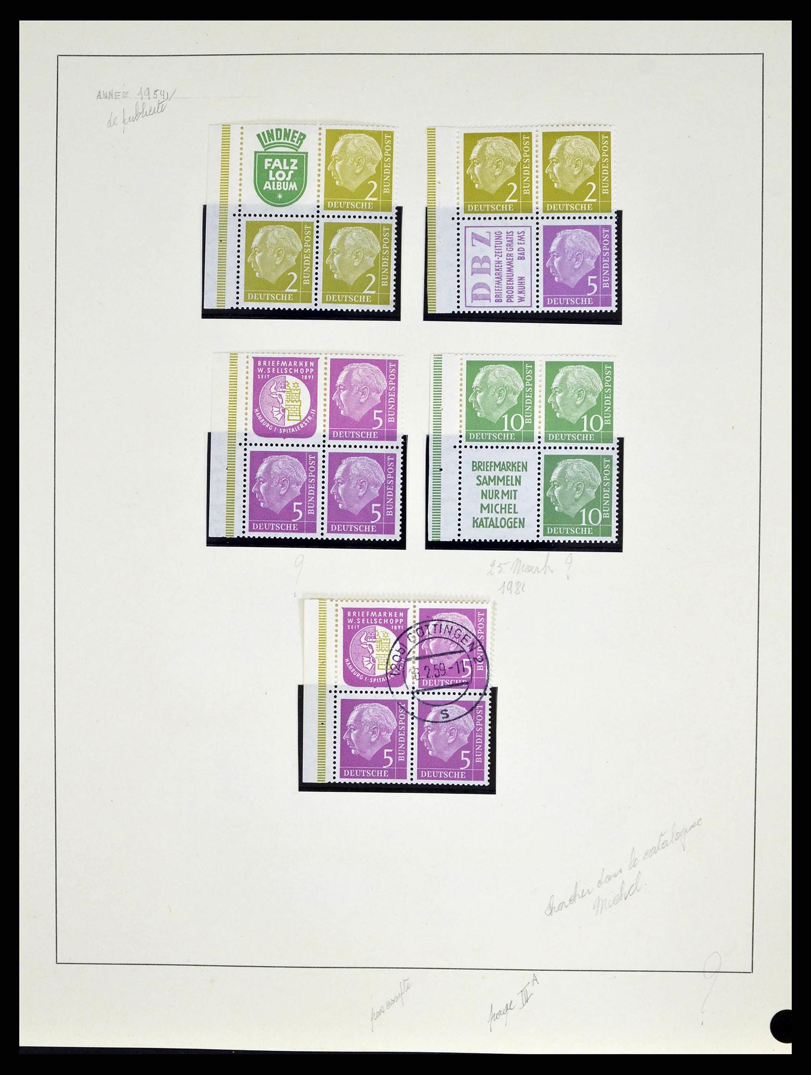 38679 0008 - Stamp collection 38679 Bundespost complete 1949-1973.