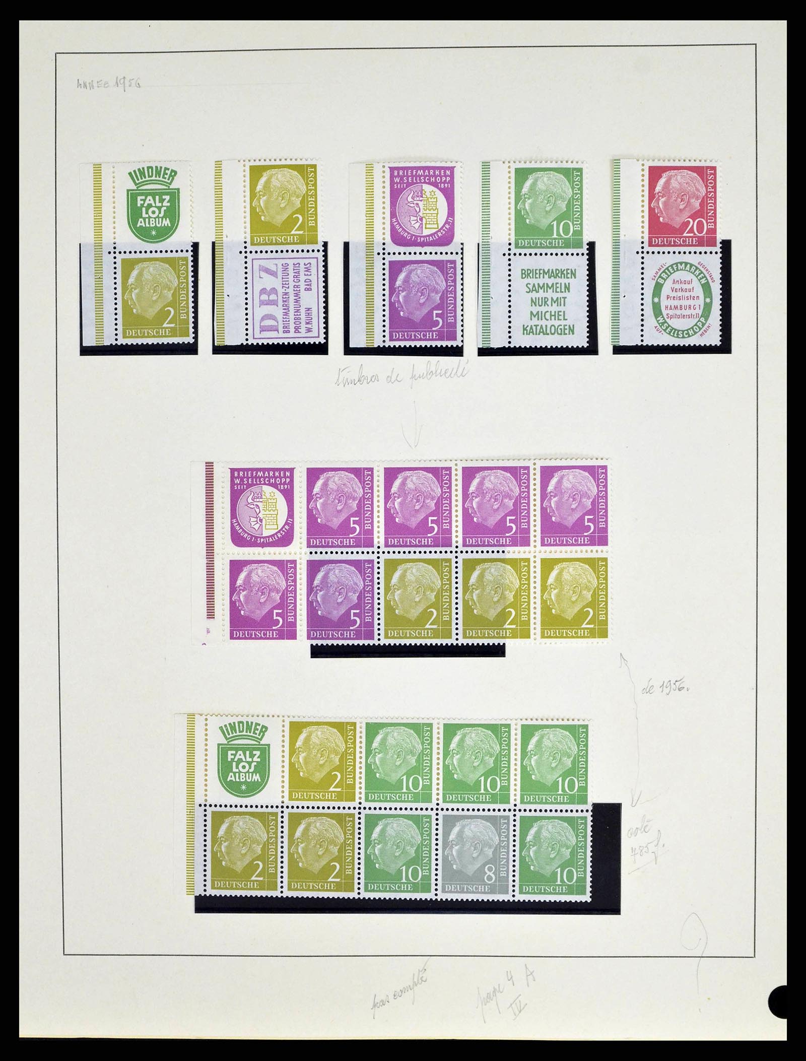 38679 0009 - Stamp collection 38679 Bundespost complete 1949-1973.
