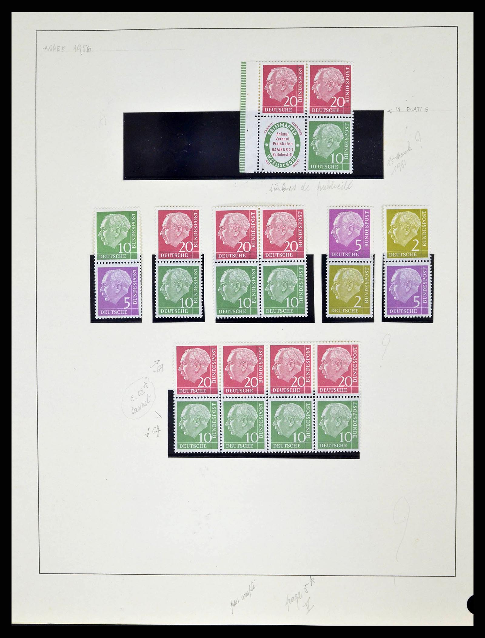 38679 0010 - Postzegelverzameling 38679 Bundespost compleet 1949-1973.